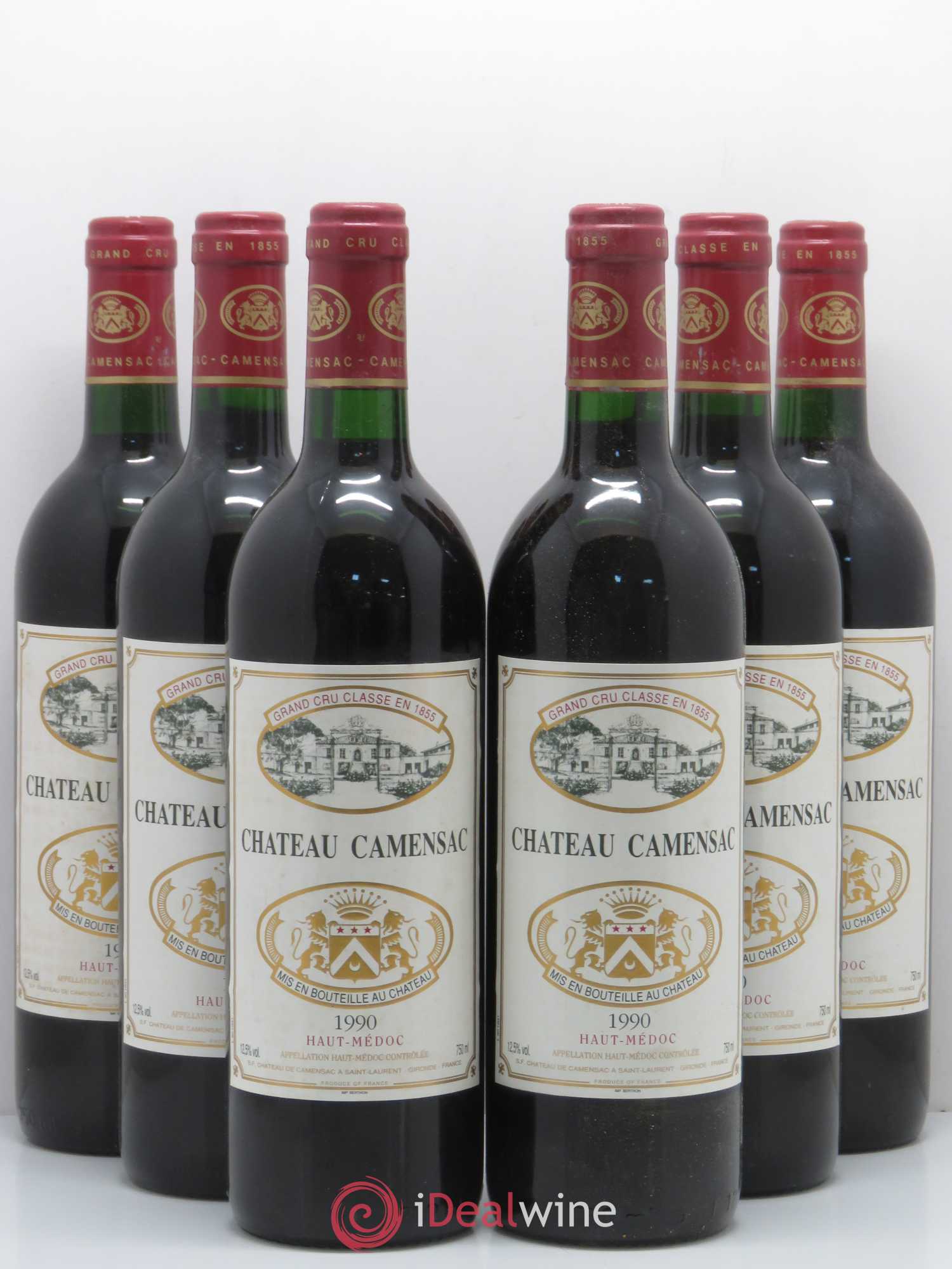 Château Camensac 5ème Grand Cru Classé 1990 - Lot de 6 bouteilles - 0
