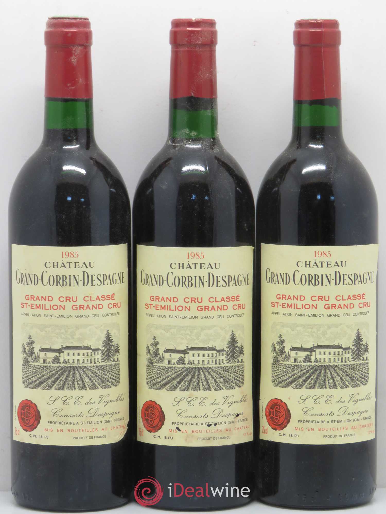 Château Grand Corbin Despagne Grand Cru Classé 1985 - Lot de 6 bouteilles - 1