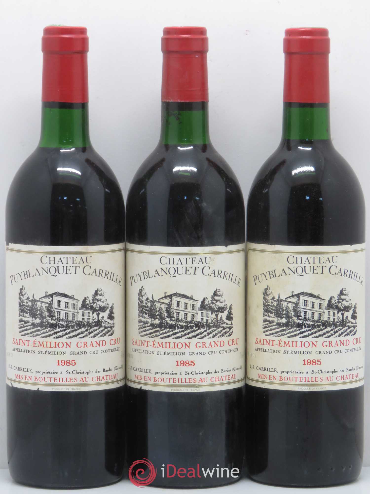 Château Puy Blanquet Carrille 1985 - Lot de 12 bouteilles - 1
