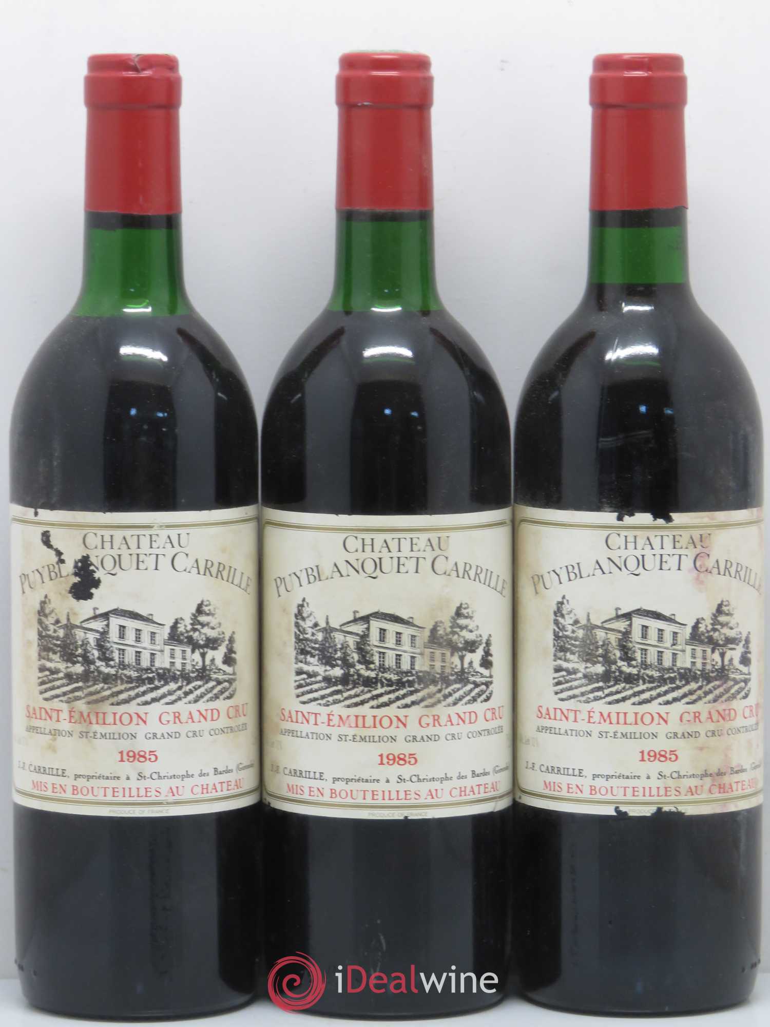 Château Puy Blanquet Carrille 1985 - Lot de 6 bouteilles - 1