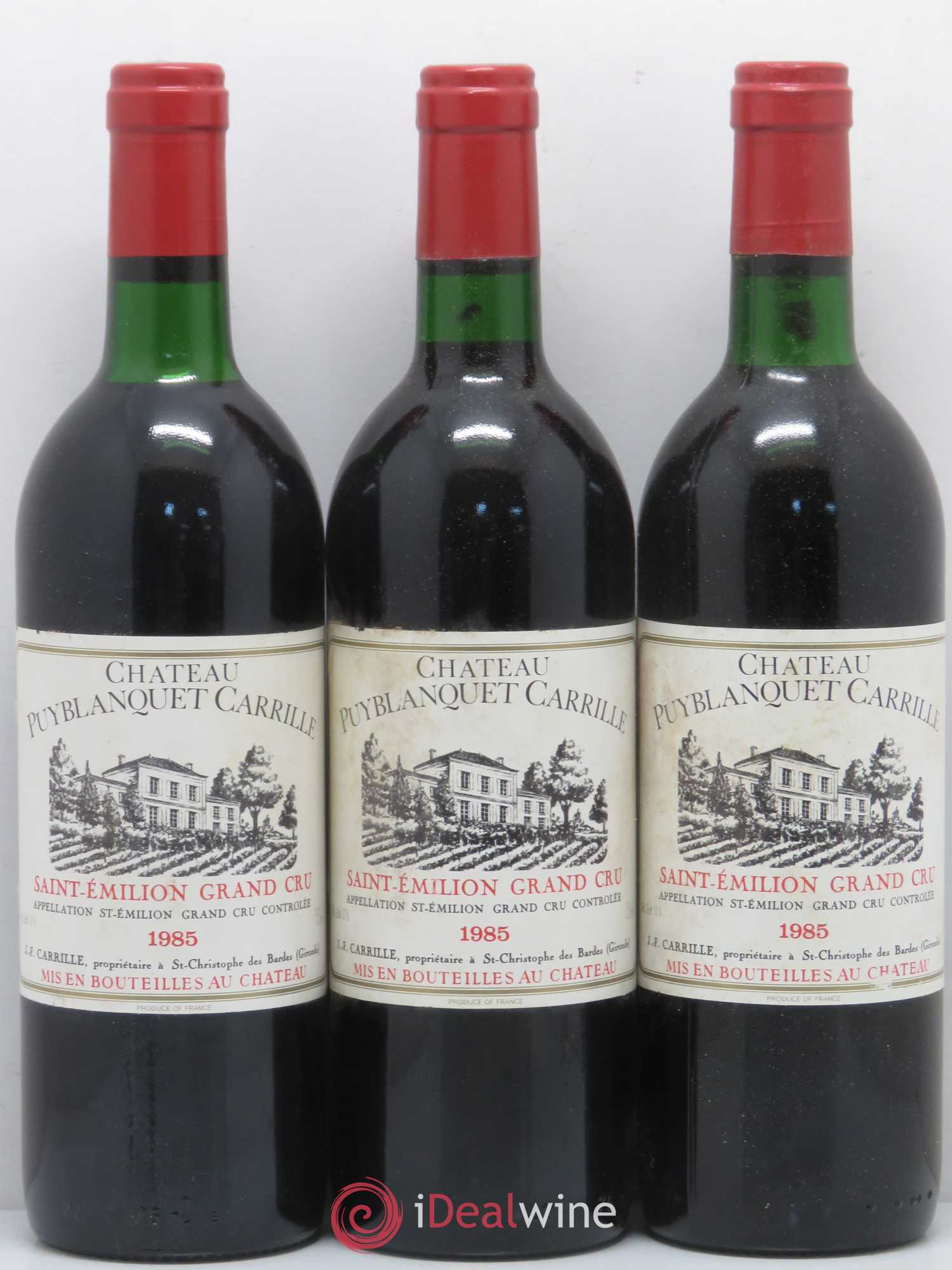 Château Puy Blanquet Carrille 1985 - Lot de 6 bouteilles - 1