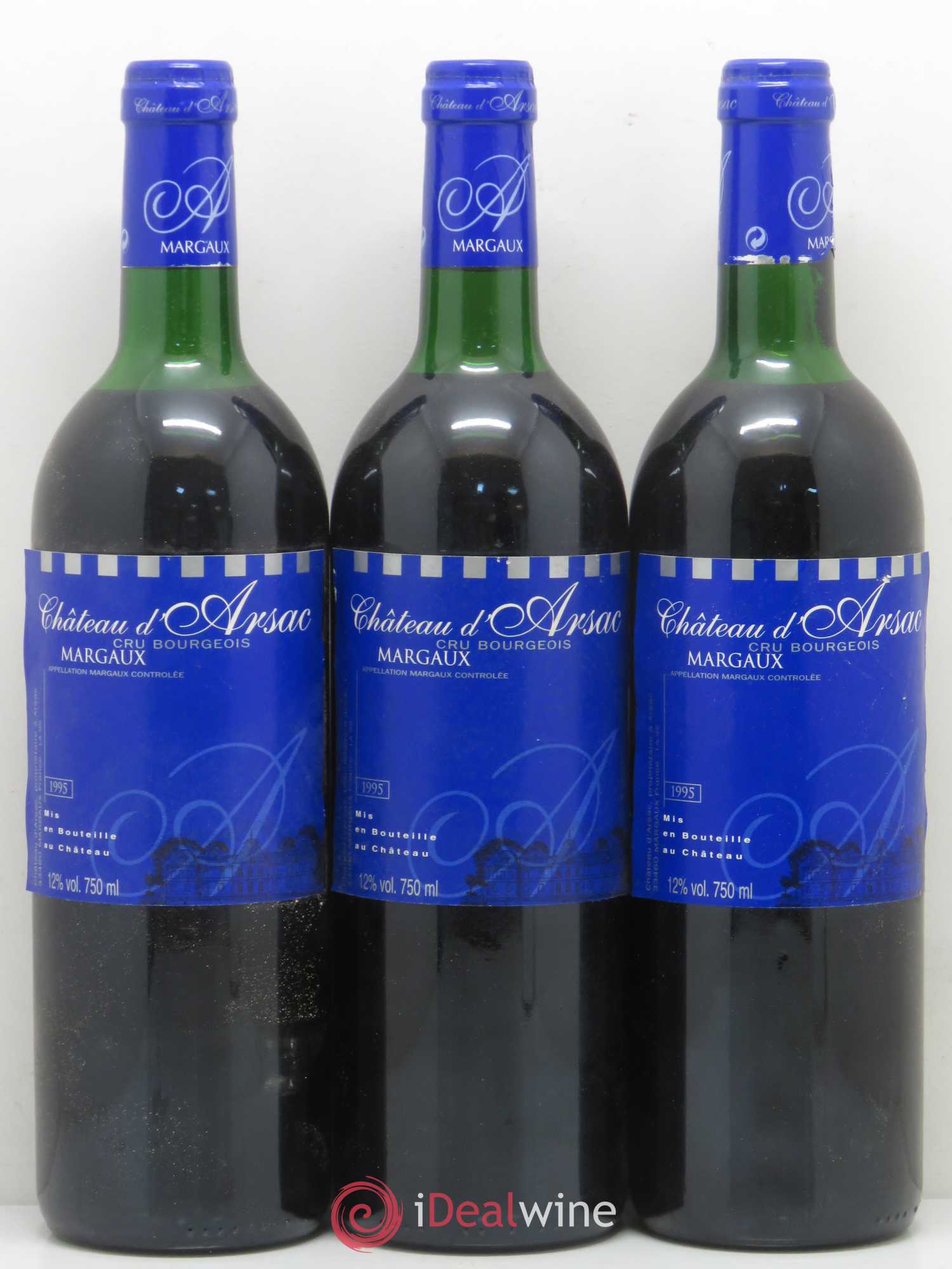 Château d' Arsac Cru Bourgeois 1995 - Lot de 12 bouteilles - 2