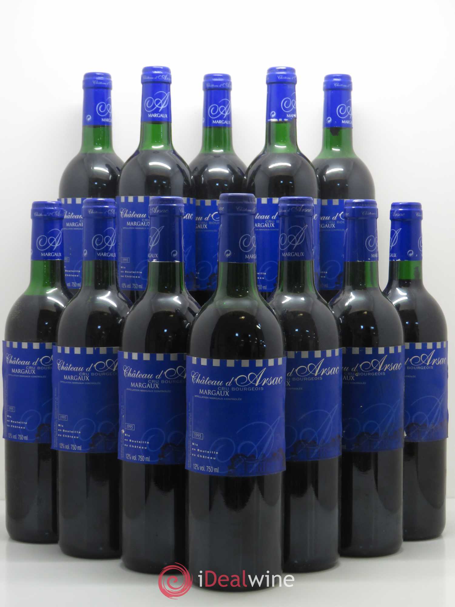 Château d' Arsac Cru Bourgeois 1995 - Lot de 12 bouteilles - 0
