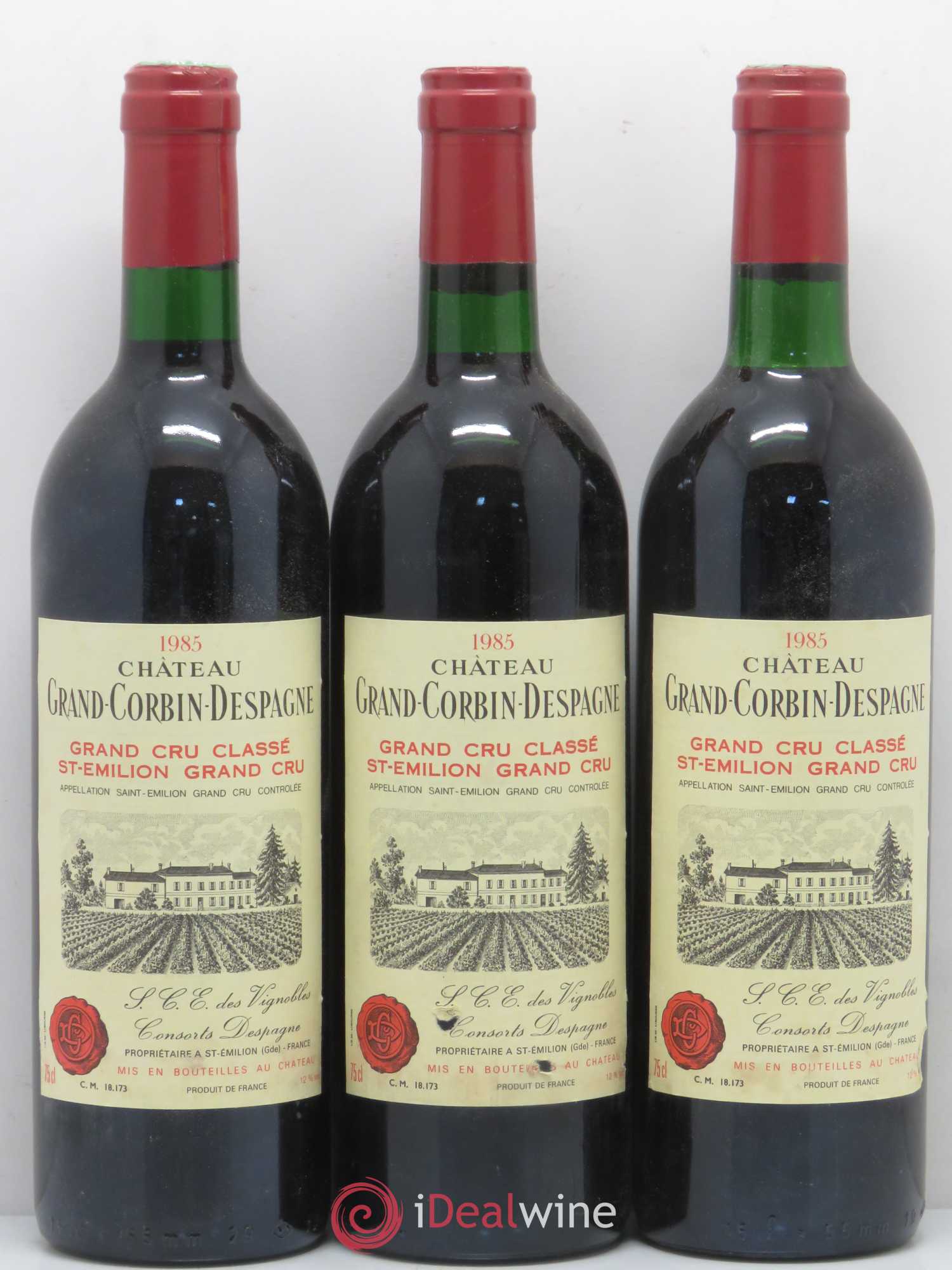 Château Grand Corbin Despagne Grand Cru Classé 1985 - Lot de 12 bouteilles - 3