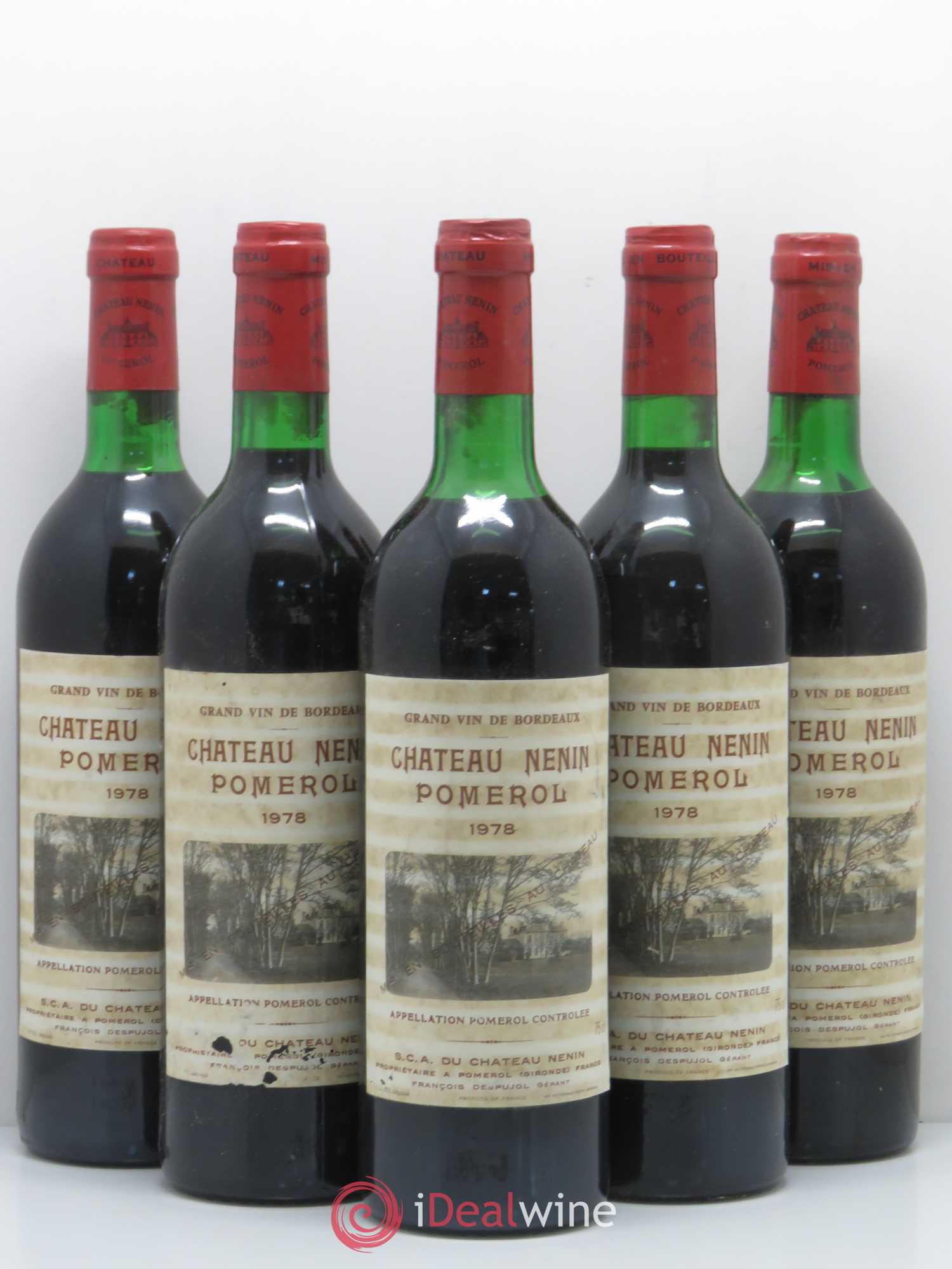 Château Nenin 1978 - Lot de 5 bouteilles - 0