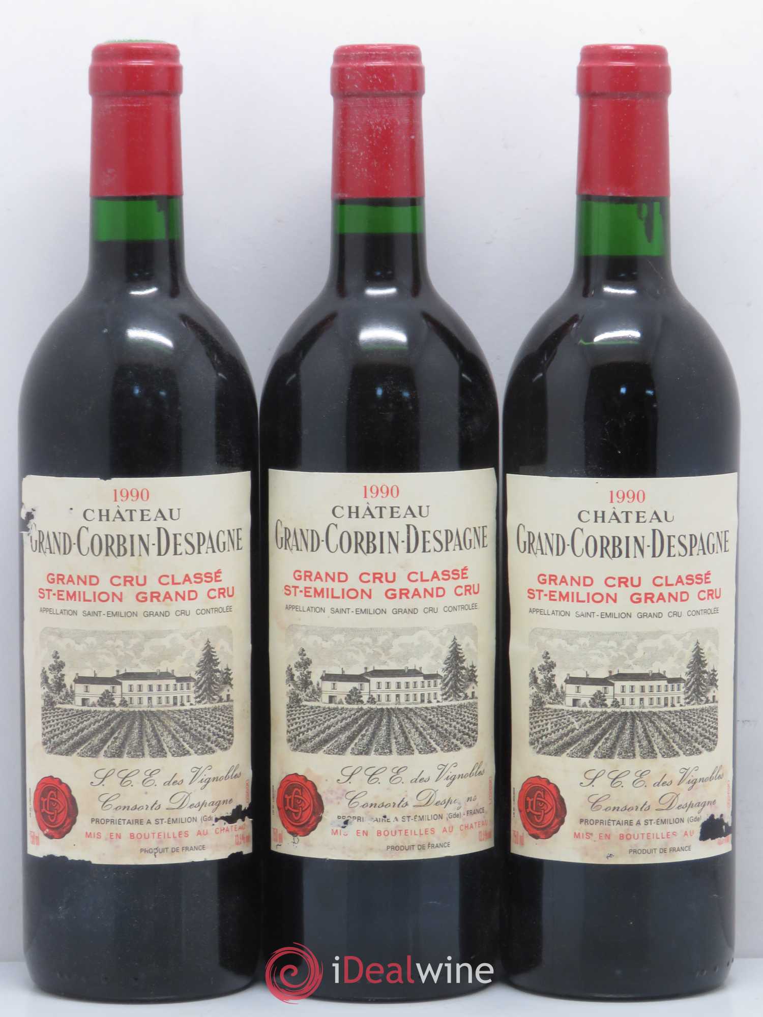 Château Grand Corbin Despagne Grand Cru Classé 1990 - Lot de 12 bouteilles - 4