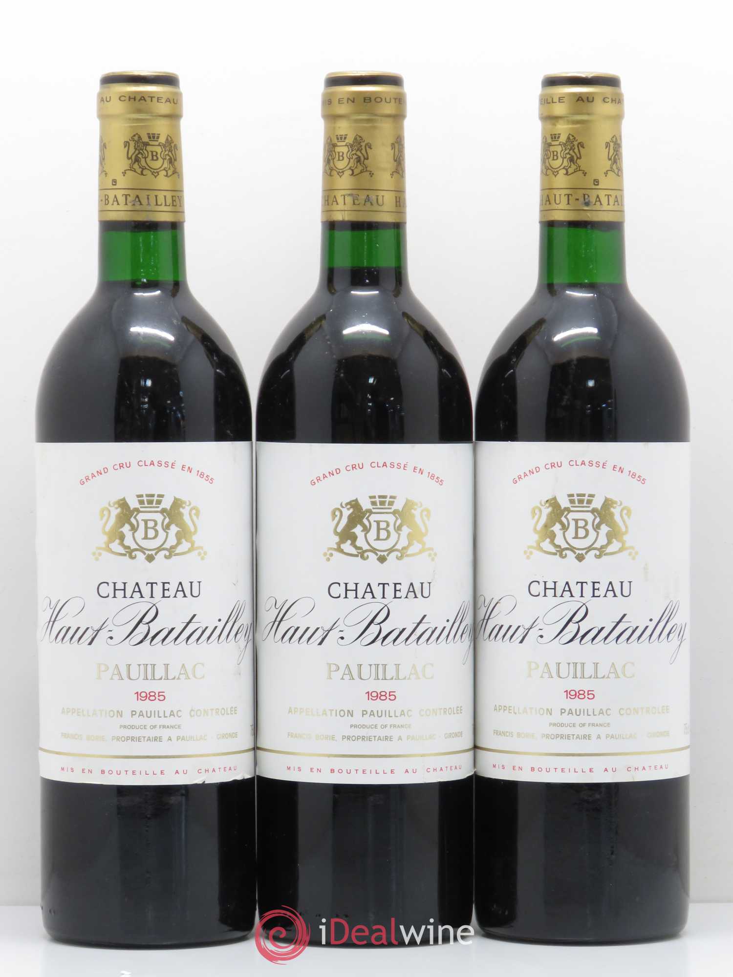 Château Haut Batailley 5ème Grand Cru Classé 1985 - Lot de 3 bouteilles - 0