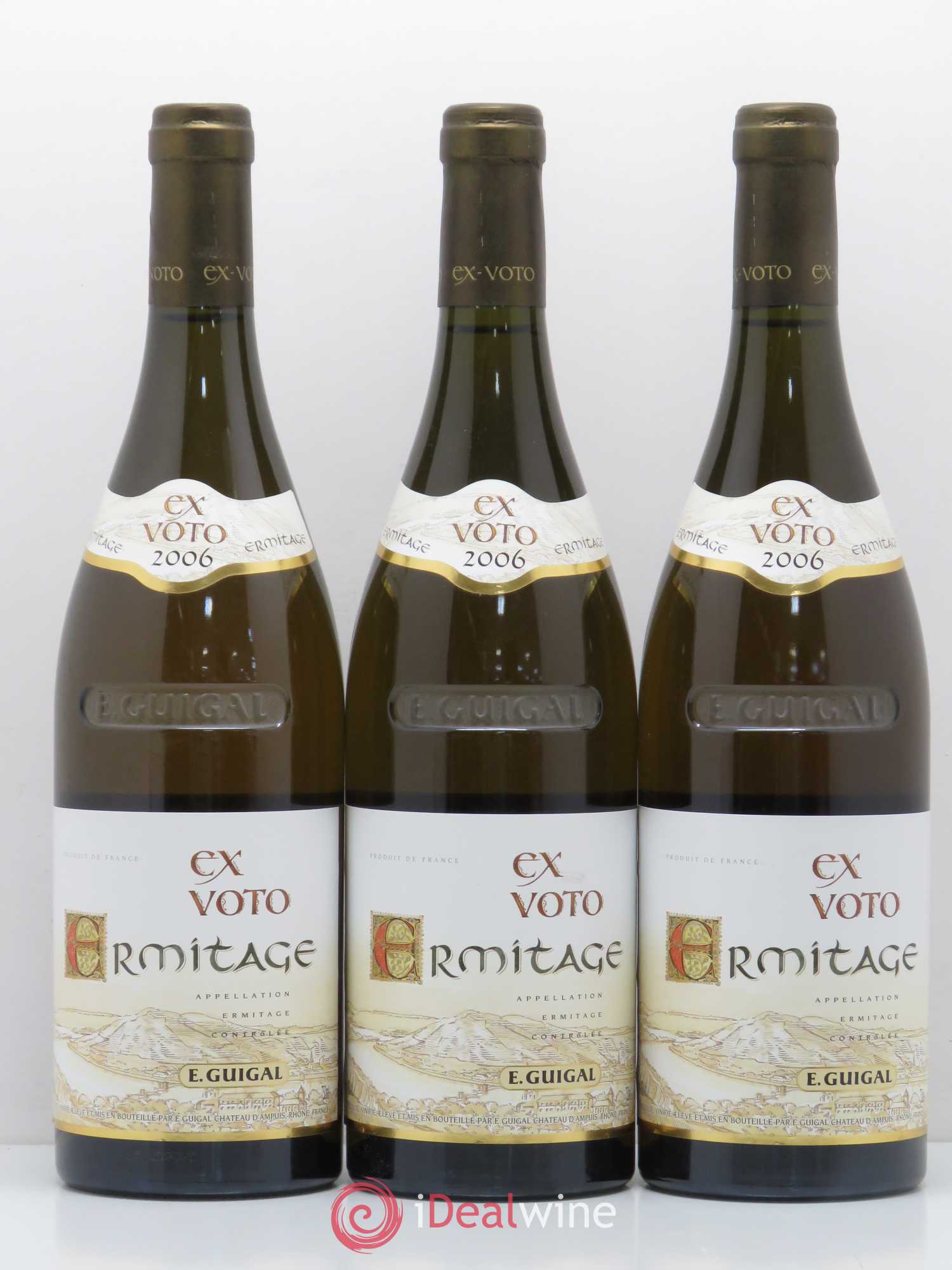 Ermitage Ex Voto Guigal 2006 - Lot de 3 bouteilles - 0