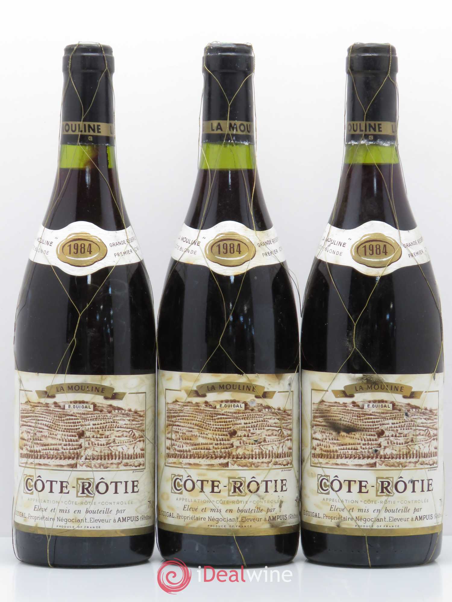 Côte-Rôtie La Mouline Guigal 1984 - Lot de 3 bouteilles - 0