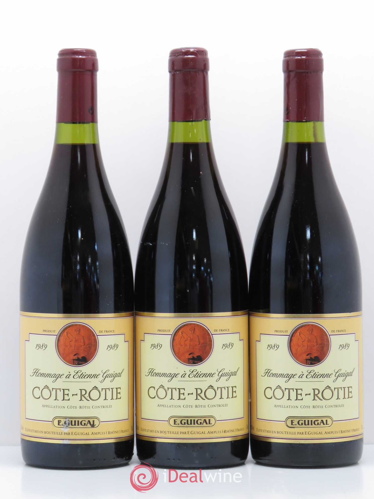 Côte-Rôtie Cuvée Hommage à Etienne Guigal Guigal 1989 - Lot de 3 bouteilles - 0