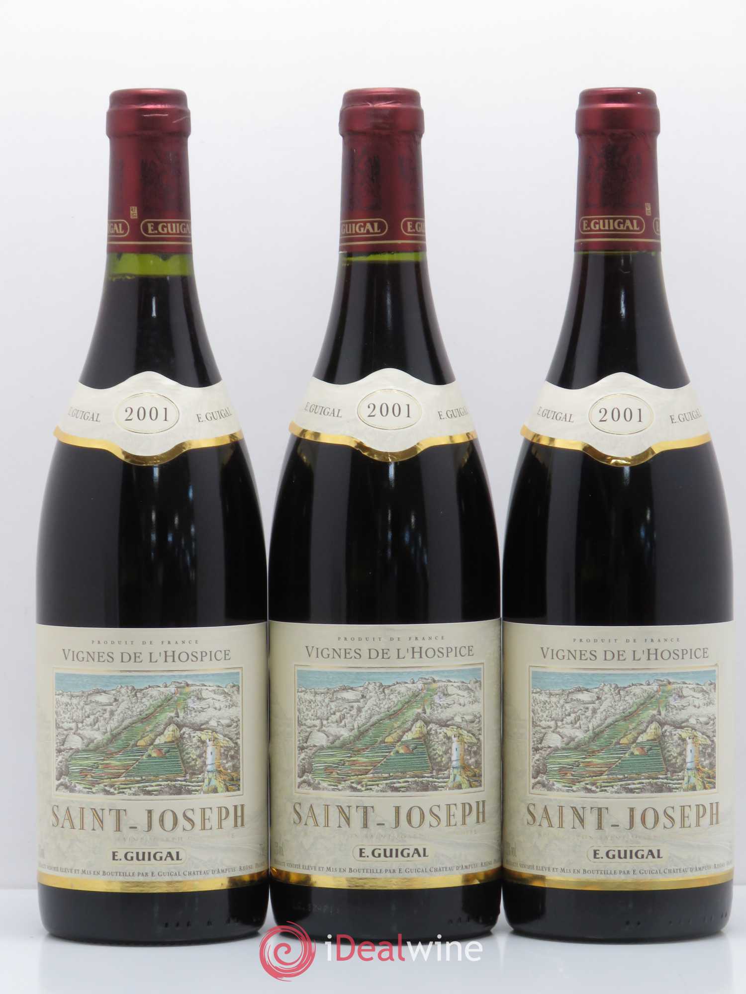 Saint-Joseph Vignes de l'Hospice Guigal 2001 - Lot de 3 bouteilles - 0