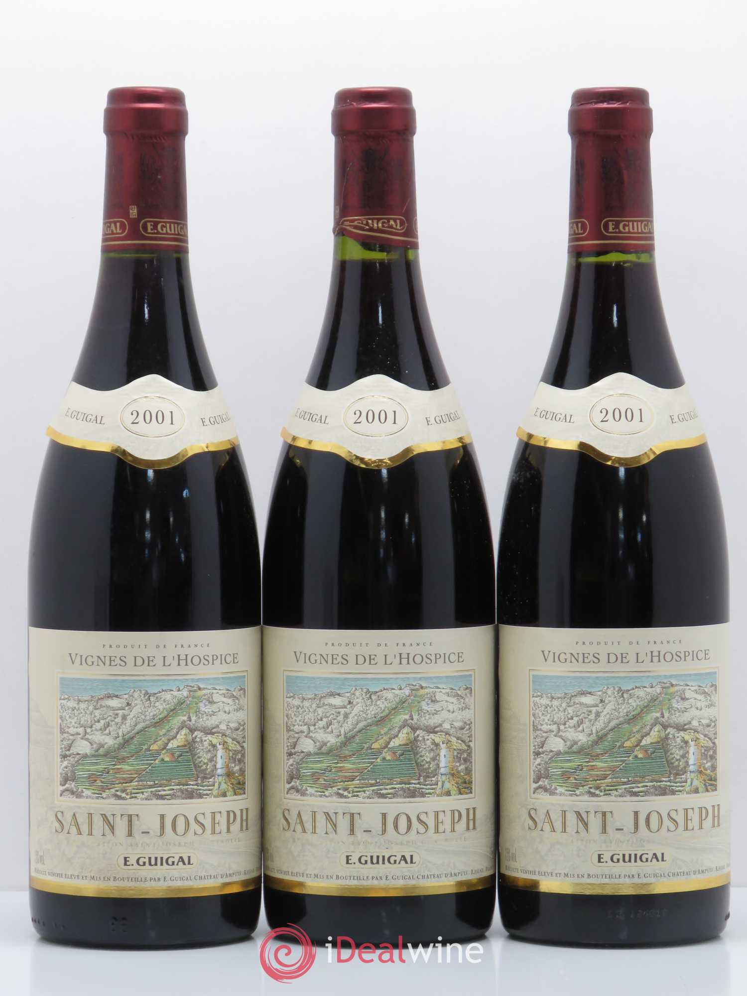 Saint-Joseph Vignes de l'Hospice Guigal 2001 - Lot de 3 bouteilles - 0