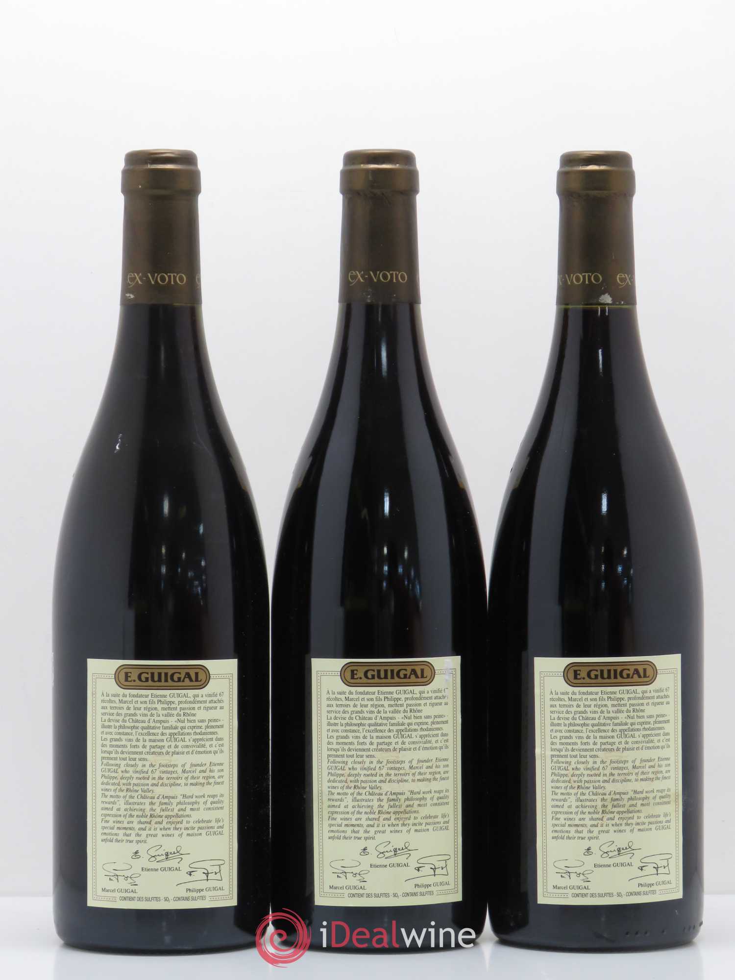 Ermitage Ex Voto Guigal 2003 - Lot de 3 bouteilles - 1