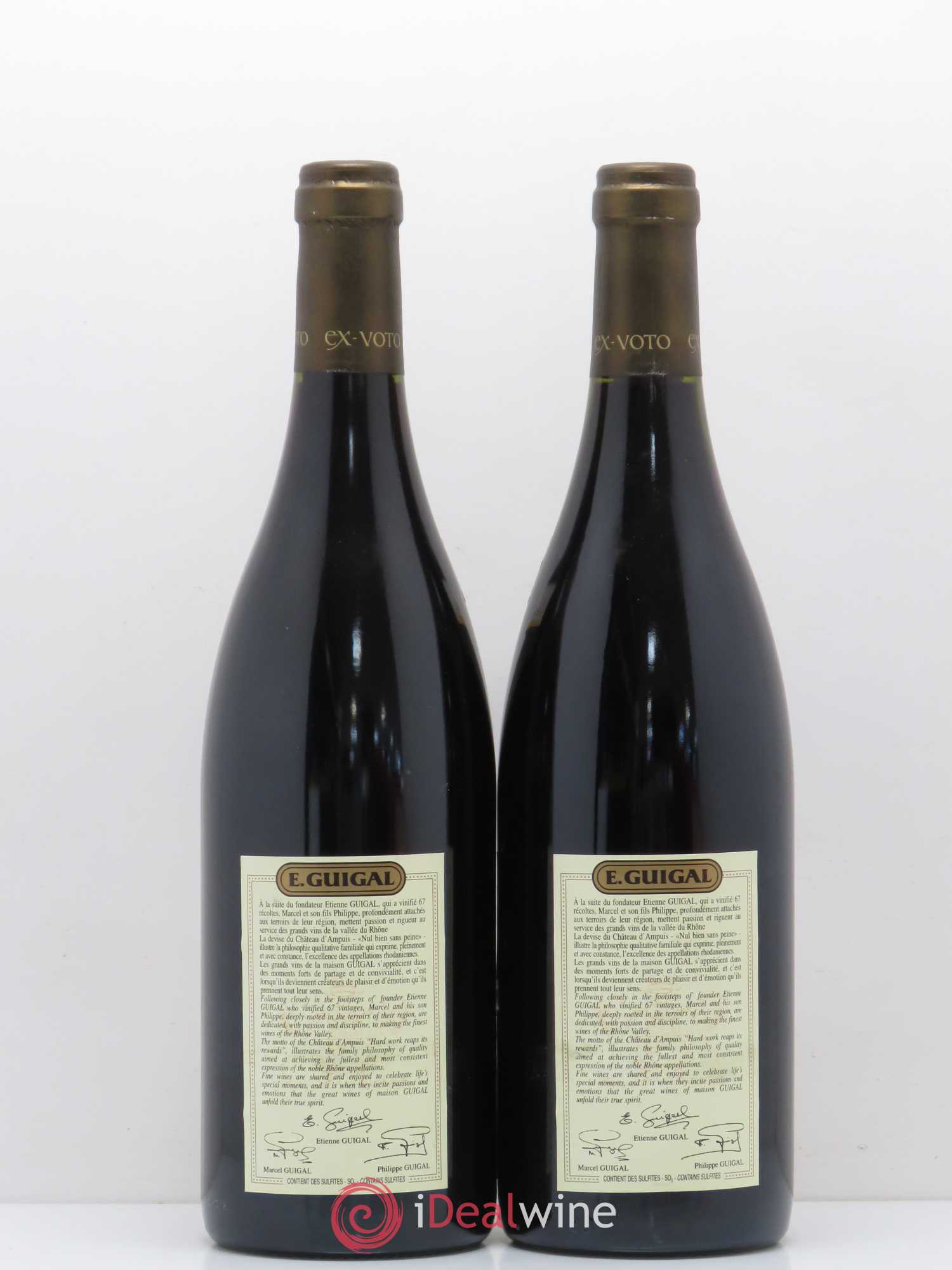 Ermitage Ex Voto Guigal 2003 - Lot de 2 bouteilles - 1