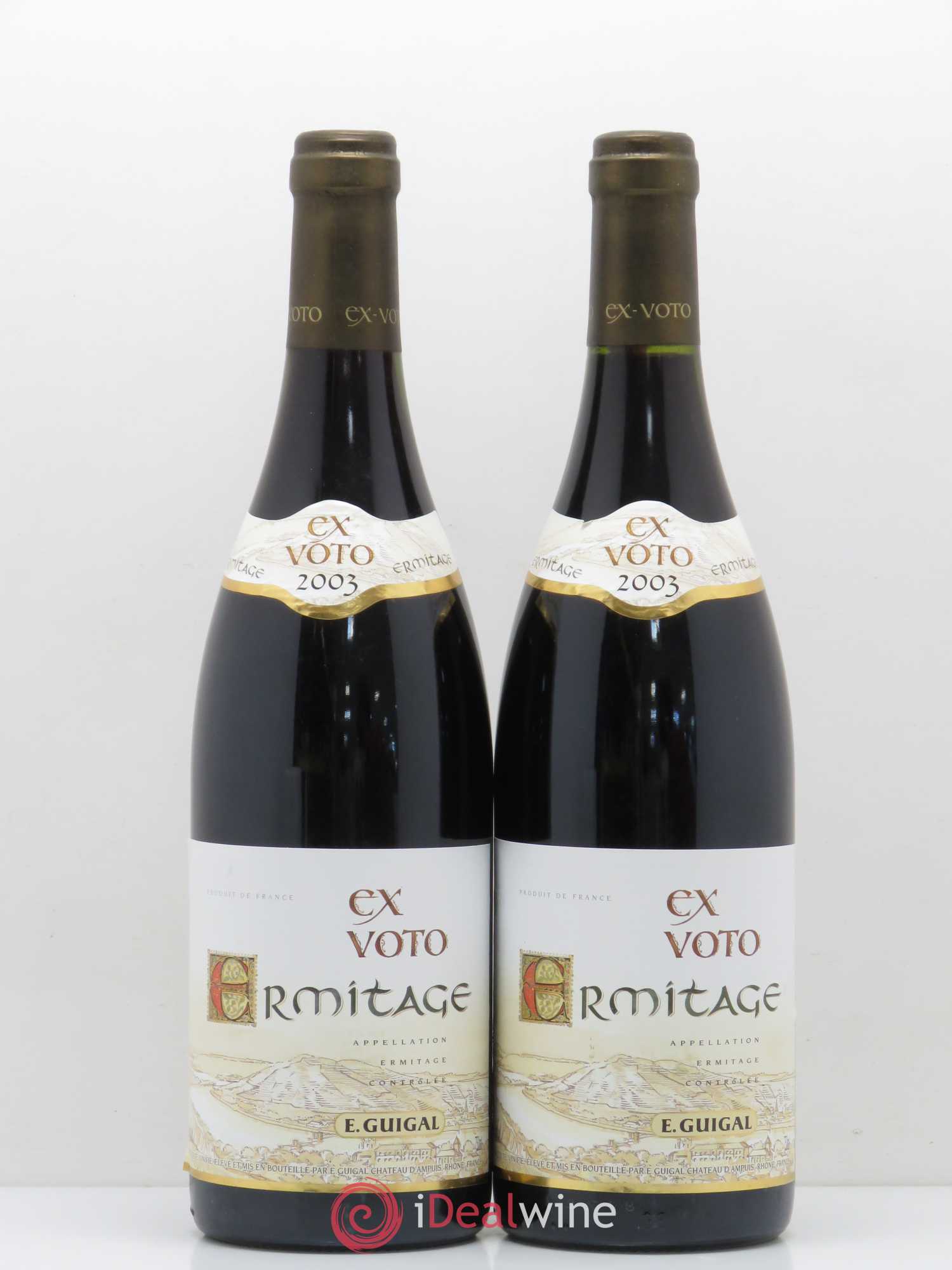 Ermitage Ex Voto Guigal 2003 - Lot de 2 bouteilles - 0