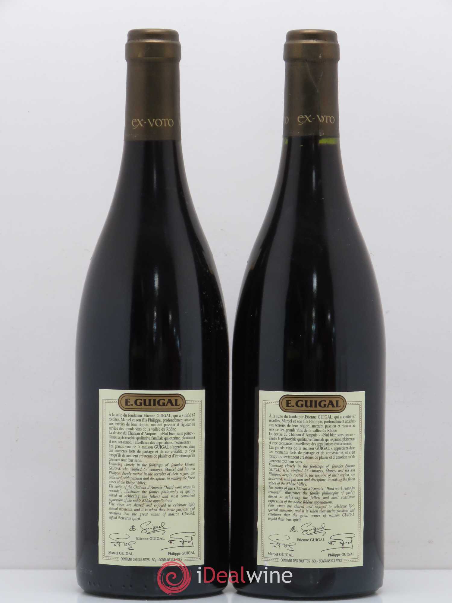 Ermitage Ex Voto Guigal 2003 - Lot de 2 bouteilles - 1