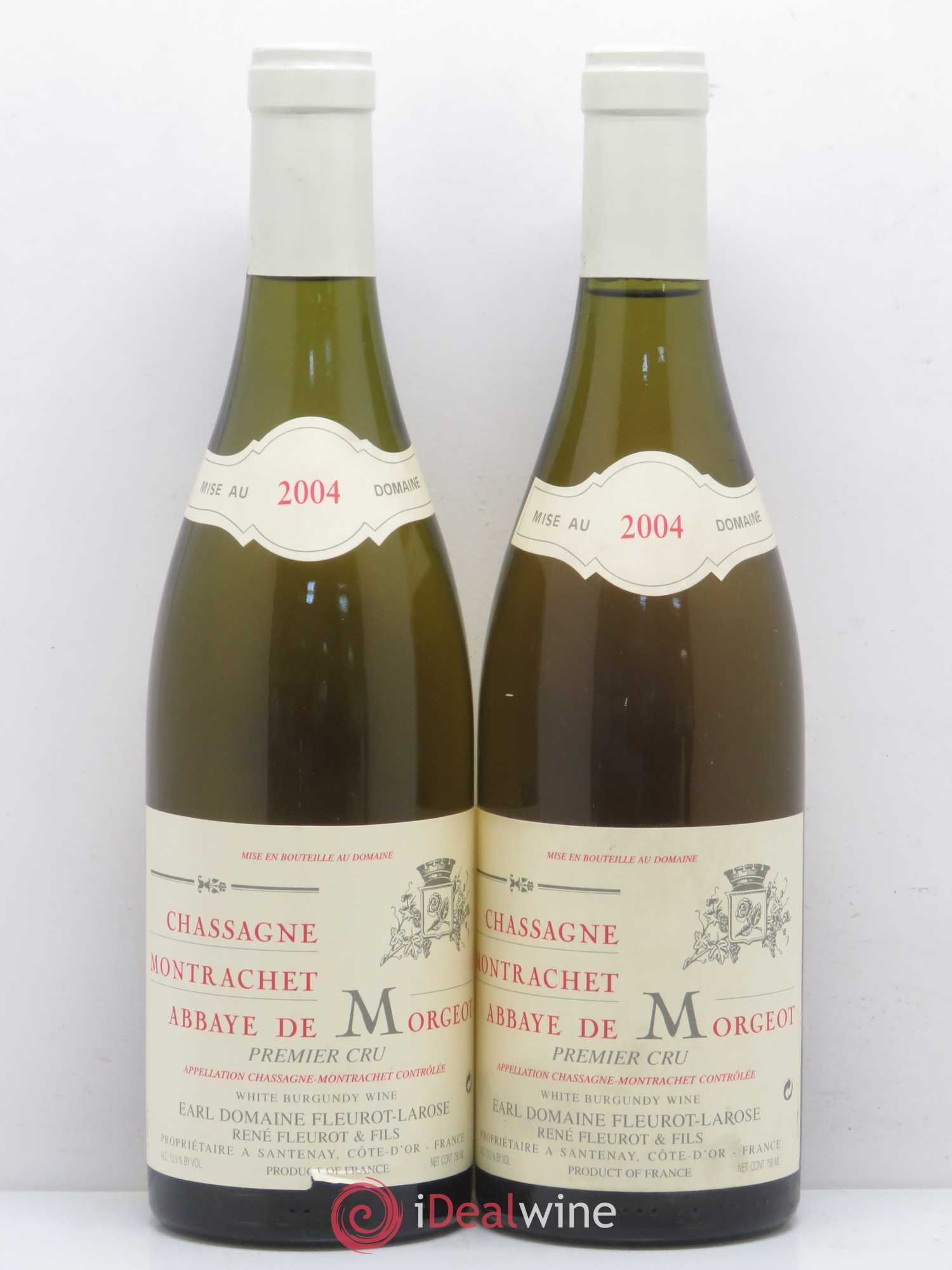Chassagne-Montrachet 1er Cru Abbaye de Morgeot Fleurot Larose 2004 - Lotto di 2 bottiglie - 0