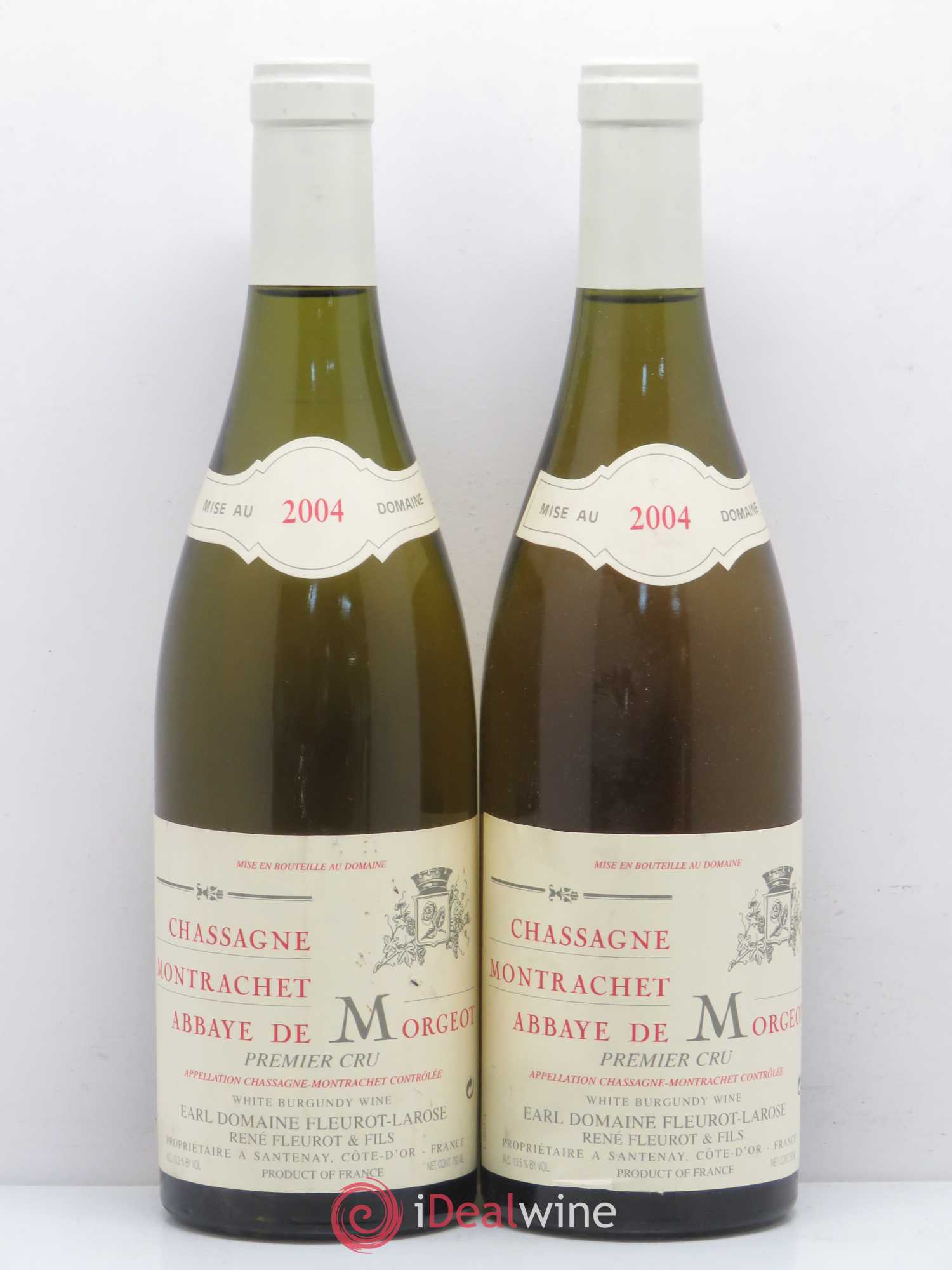 Chassagne-Montrachet 1er Cru Abbaye de Morgeot Fleurot Larose 2004 - Posten von 2 Flaschen - 0