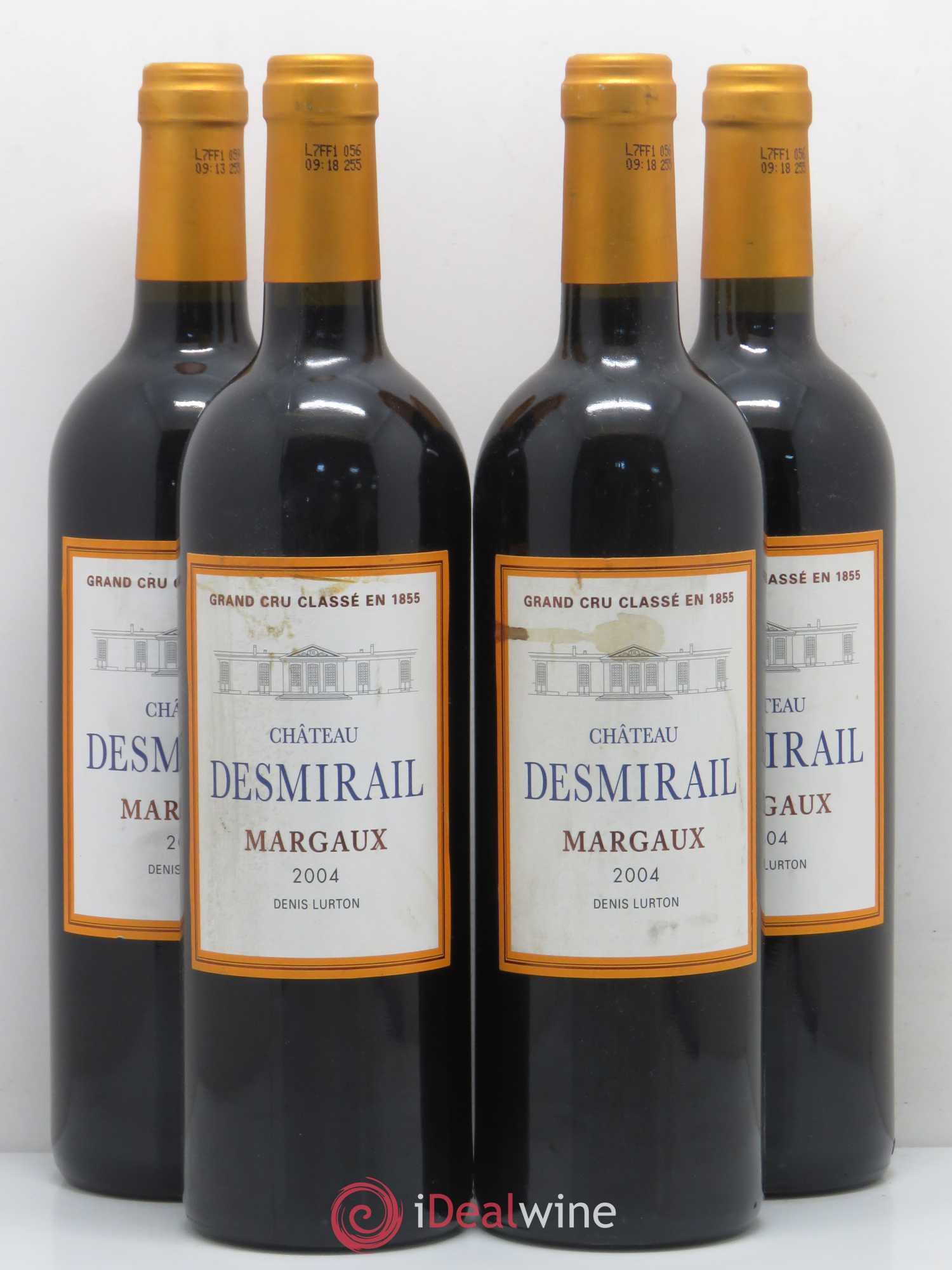 Château Desmirail 3ème Grand Cru Classé 2004 - Lot de 4 bouteilles - 0