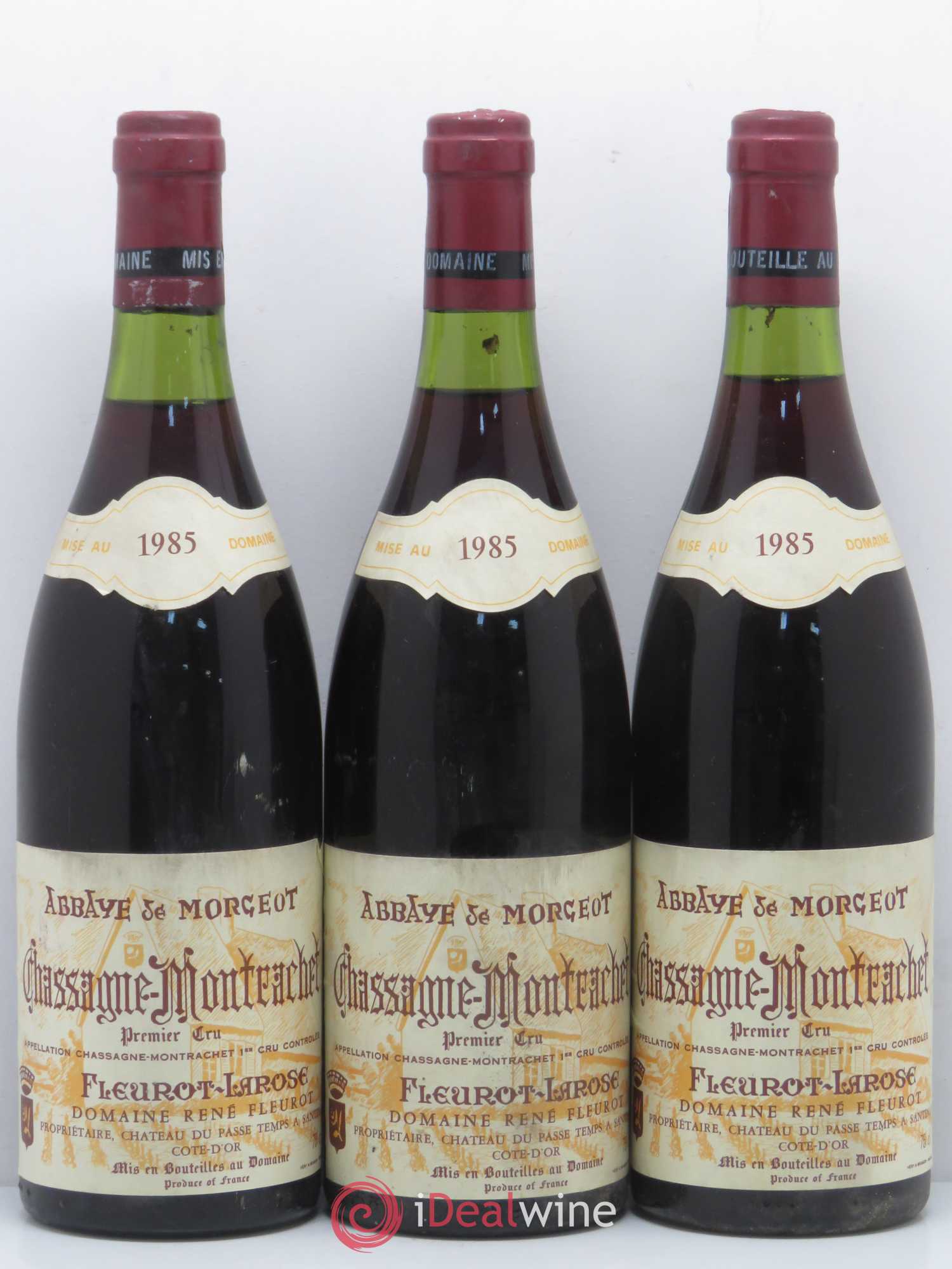 Chassagne-Montrachet 1er Cru Abbaye de Morgeot Fleurot Larose 1985 - Posten von 6 Flaschen - 2