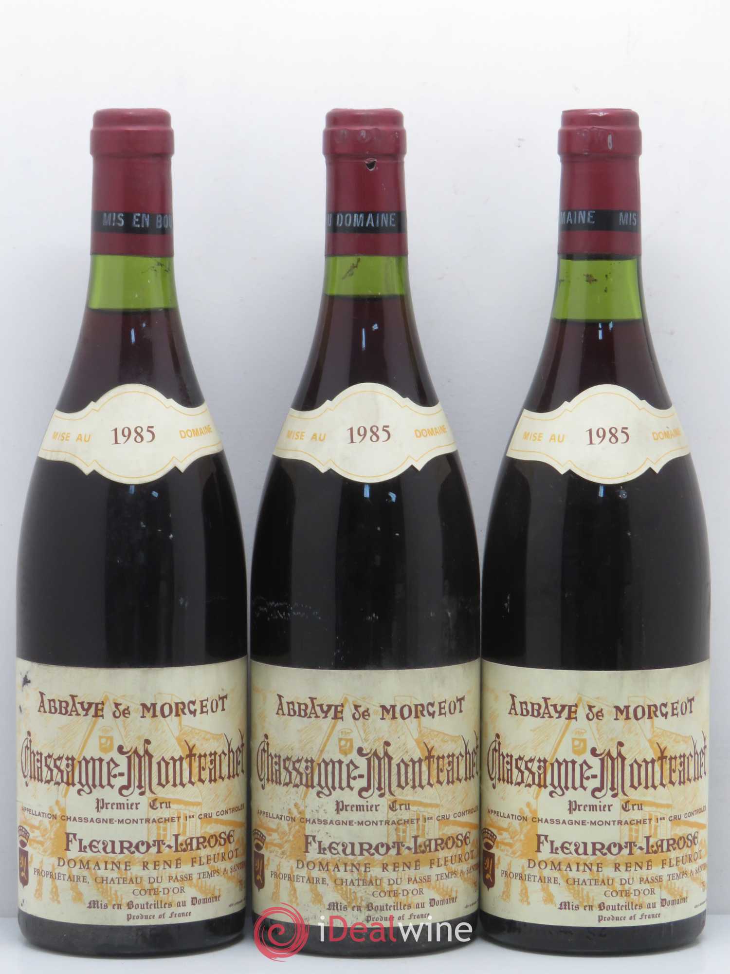 Chassagne-Montrachet 1er Cru Abbaye de Morgeot Fleurot Larose 1985 - Lotto di 6 bottiglie - 2