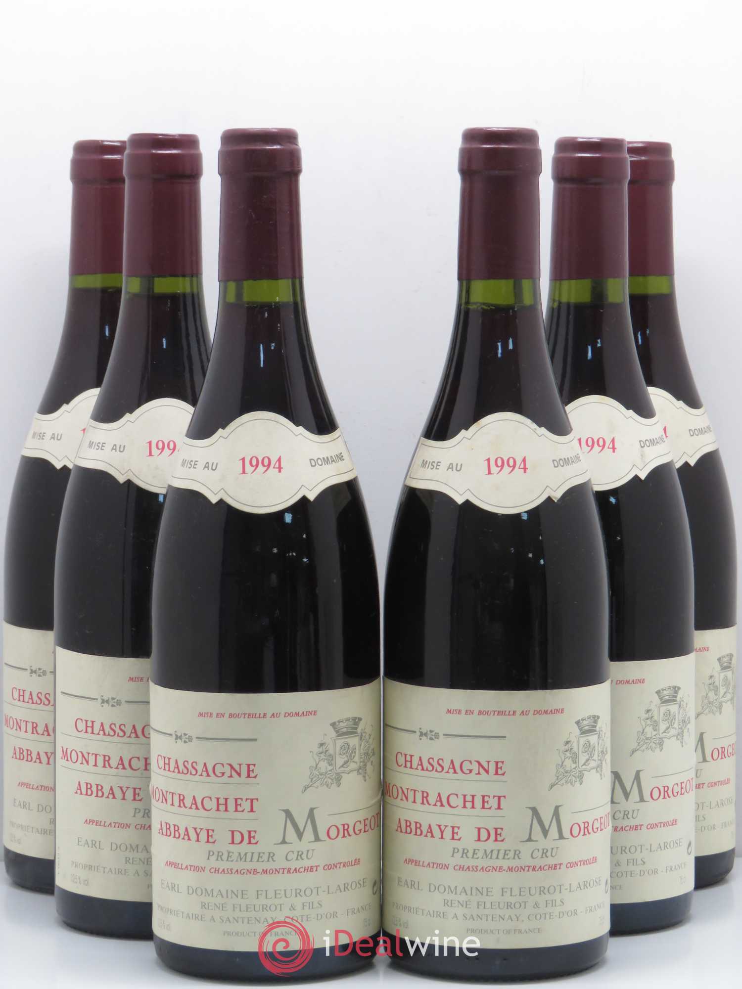 Chassagne-Montrachet 1er Cru Abbaye de Morgeot Fleurot Larose 1994 - Lotto di 6 bottiglie - 0