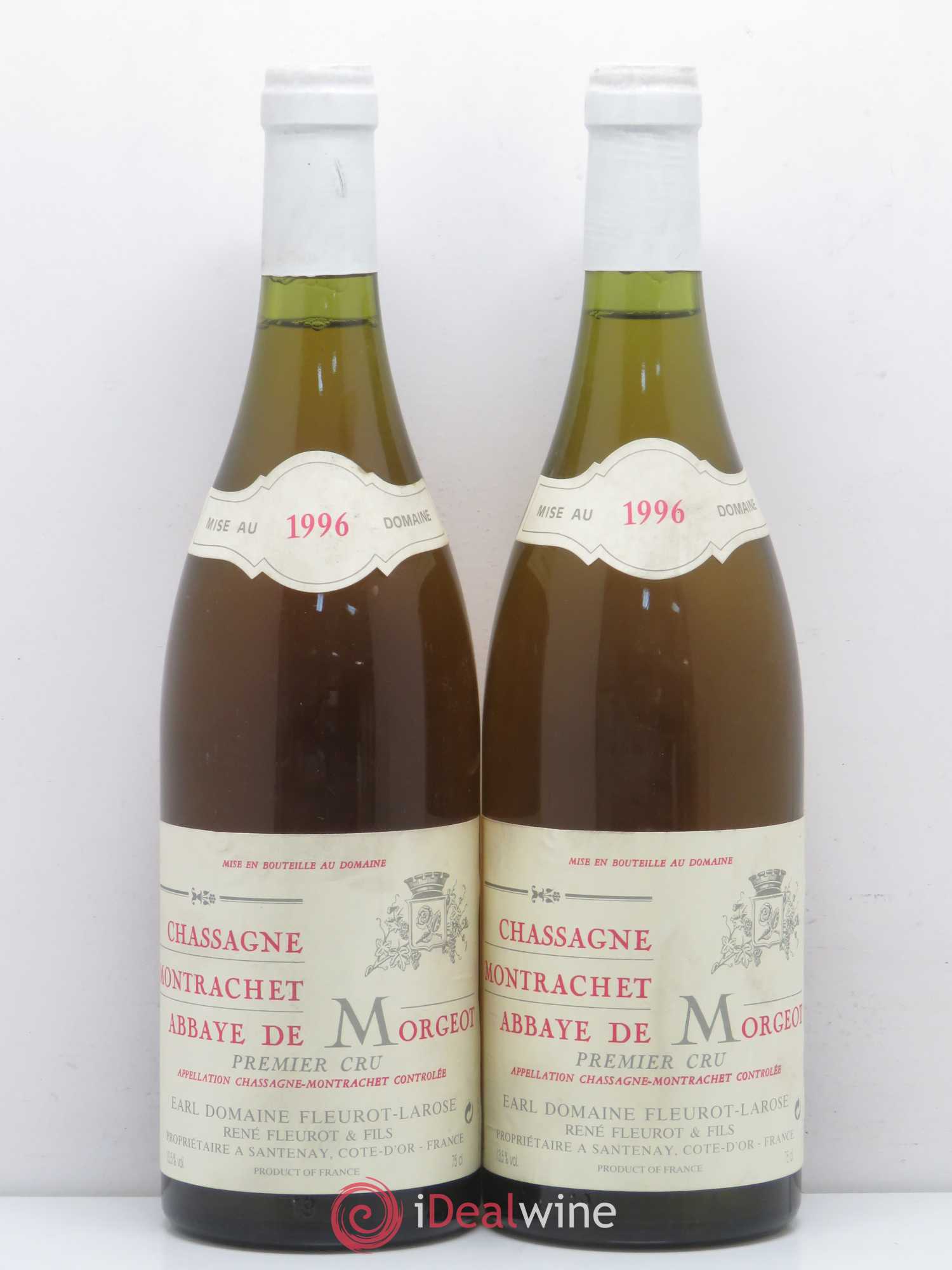 Chassagne-Montrachet 1er Cru Abbaye de Morgeot Fleurot Larose 1996 - Posten von 2 Flaschen - 0