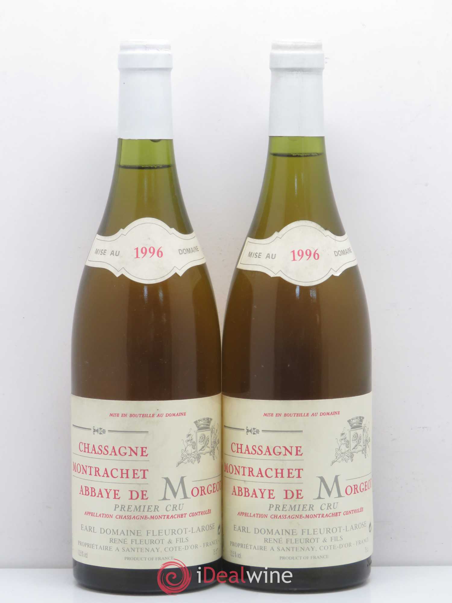 Chassagne-Montrachet 1er Cru Abbaye de Morgeot Fleurot Larose 1996 - Posten von 2 Flaschen - 0