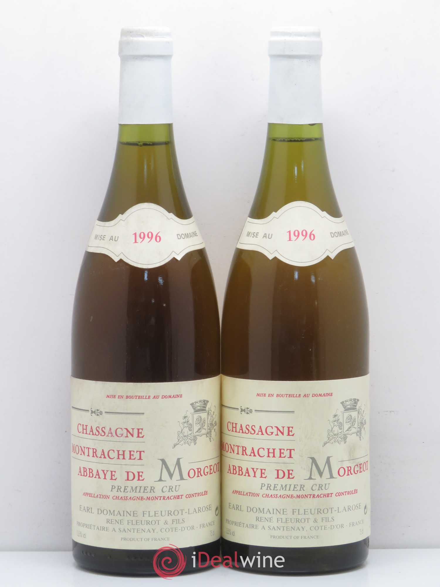 Chassagne-Montrachet 1er Cru Abbaye de Morgeot Fleurot Larose 1996 - Posten von 2 Flaschen - 0