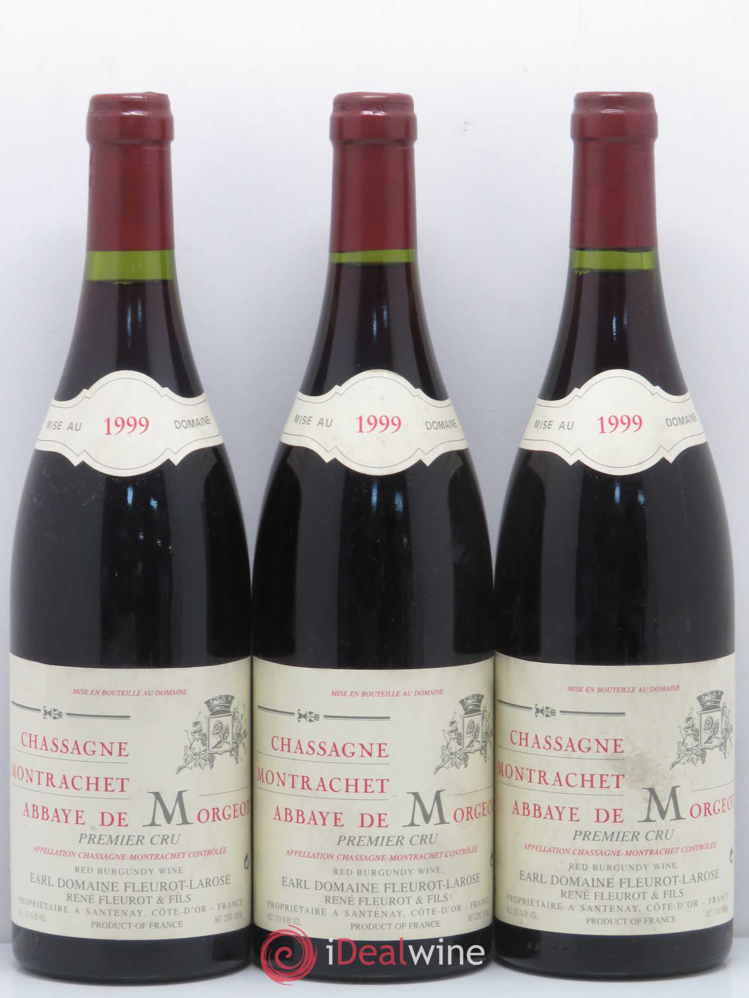 Chassagne-Montrachet 1er Cru Abbaye de Morgeot Fleurot Larose 1999 - Posten von 6 Flaschen - 1