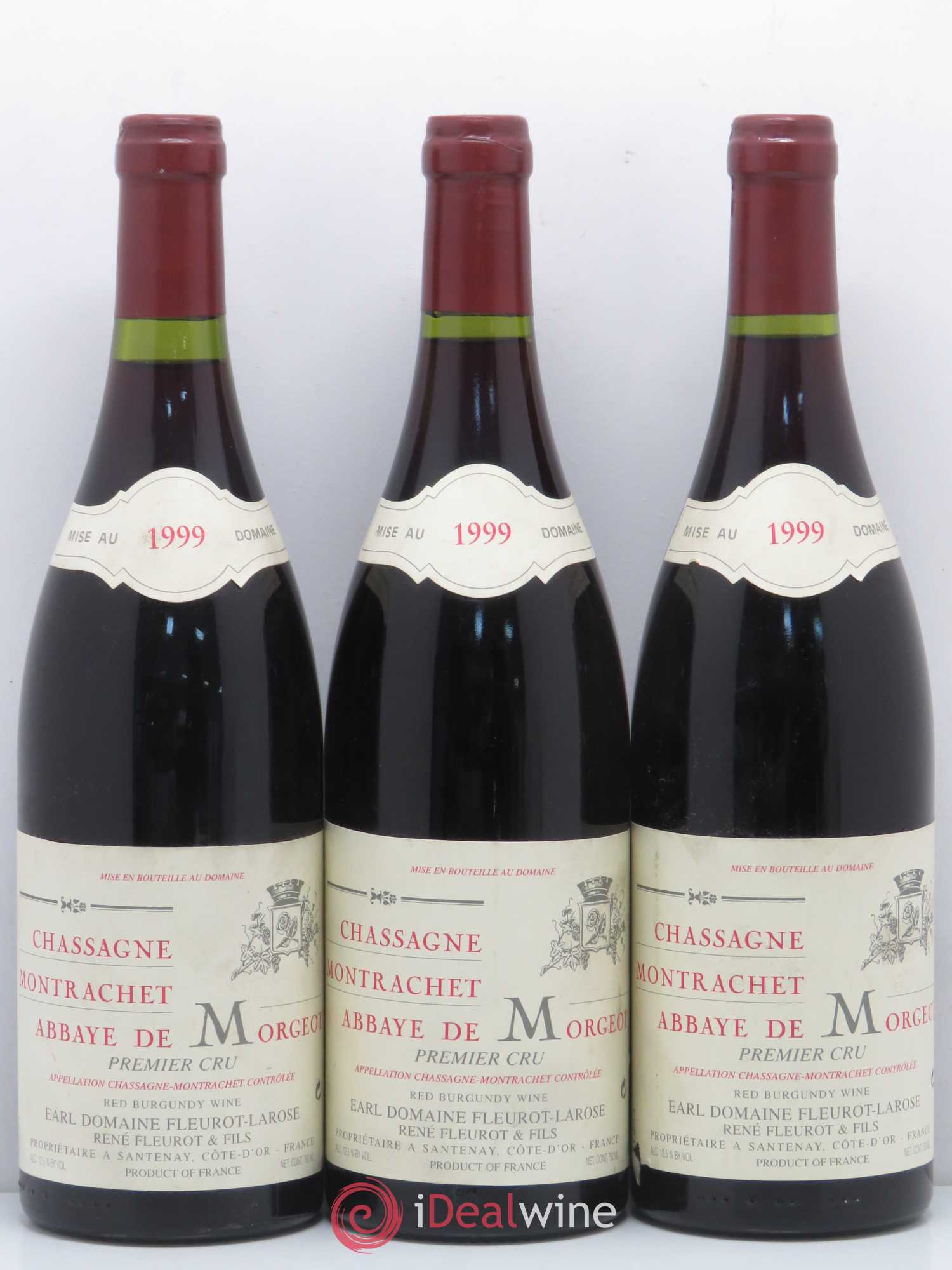 Chassagne-Montrachet 1er Cru Abbaye de Morgeot Fleurot Larose 1999 - Posten von 6 Flaschen - 2