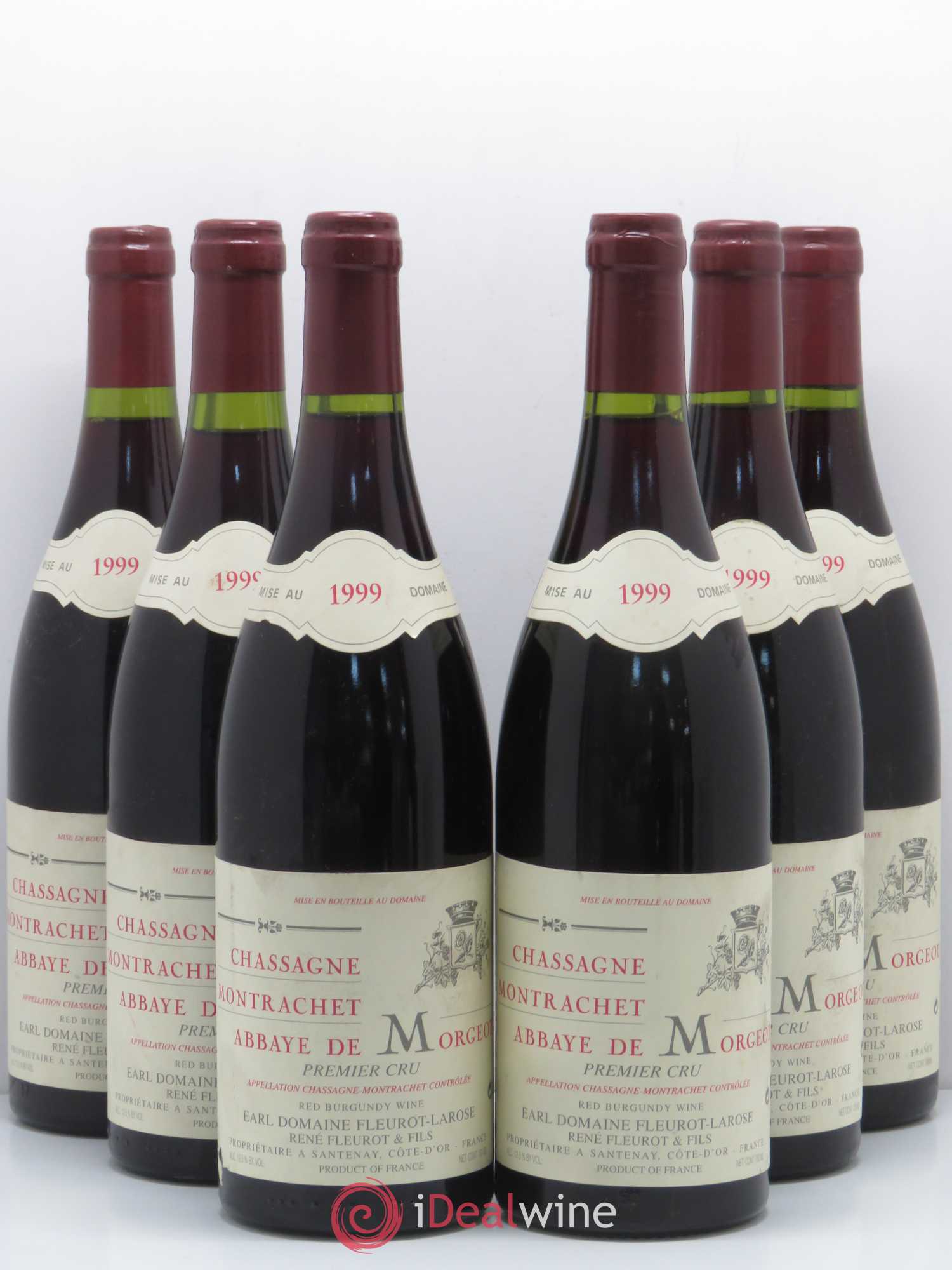 Chassagne-Montrachet 1er Cru Abbaye de Morgeot Fleurot Larose 1999 - Posten von 6 Flaschen - 0