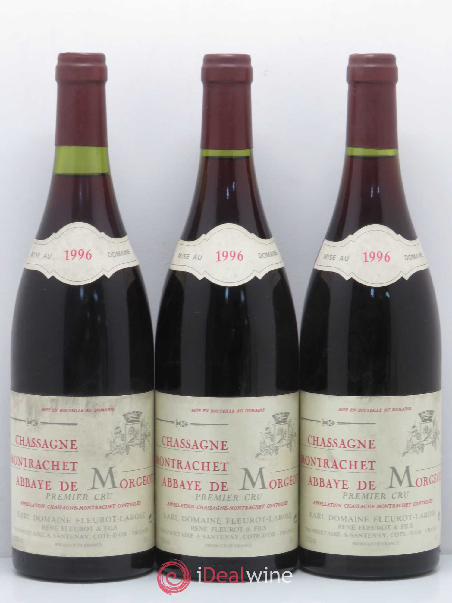 Chassagne-Montrachet 1er Cru Abbaye de Morgeot Fleurot Larose 1996 - Lotto di 6 bottiglie - 1