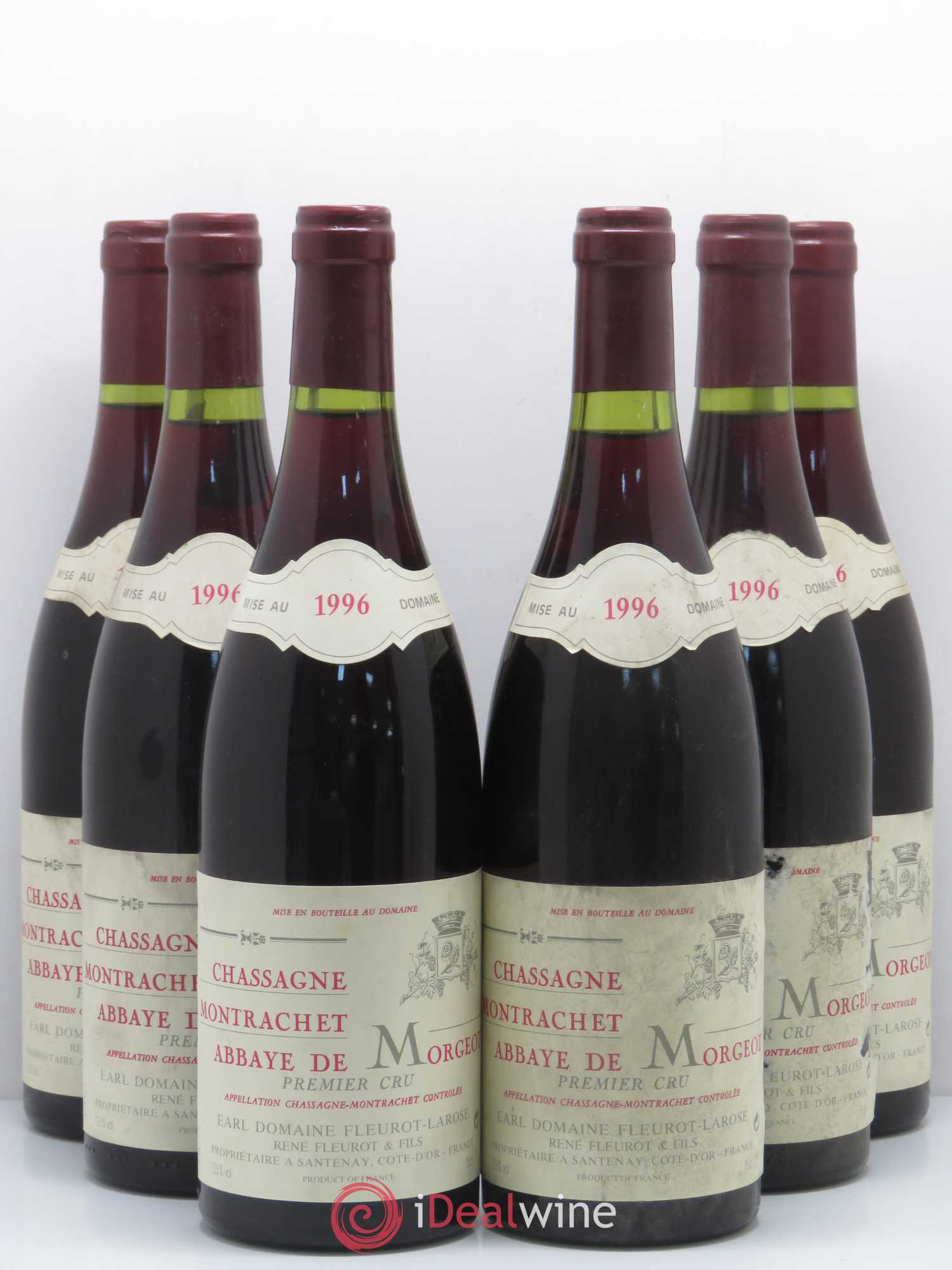 Chassagne-Montrachet 1er Cru Abbaye de Morgeot Fleurot Larose 1996 - Lotto di 6 bottiglie - 0