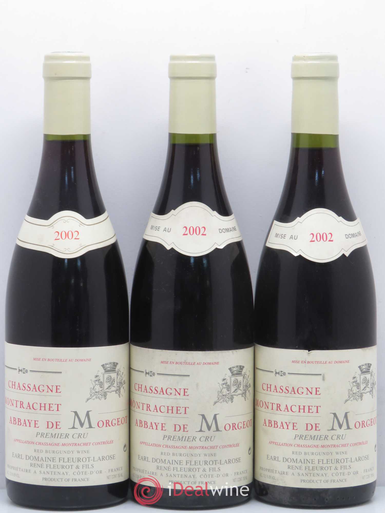 Chassagne-Montrachet 1er Cru Abbaye de Morgeot Fleurot Larose 2002 - Lotto di 6 bottiglie - 2