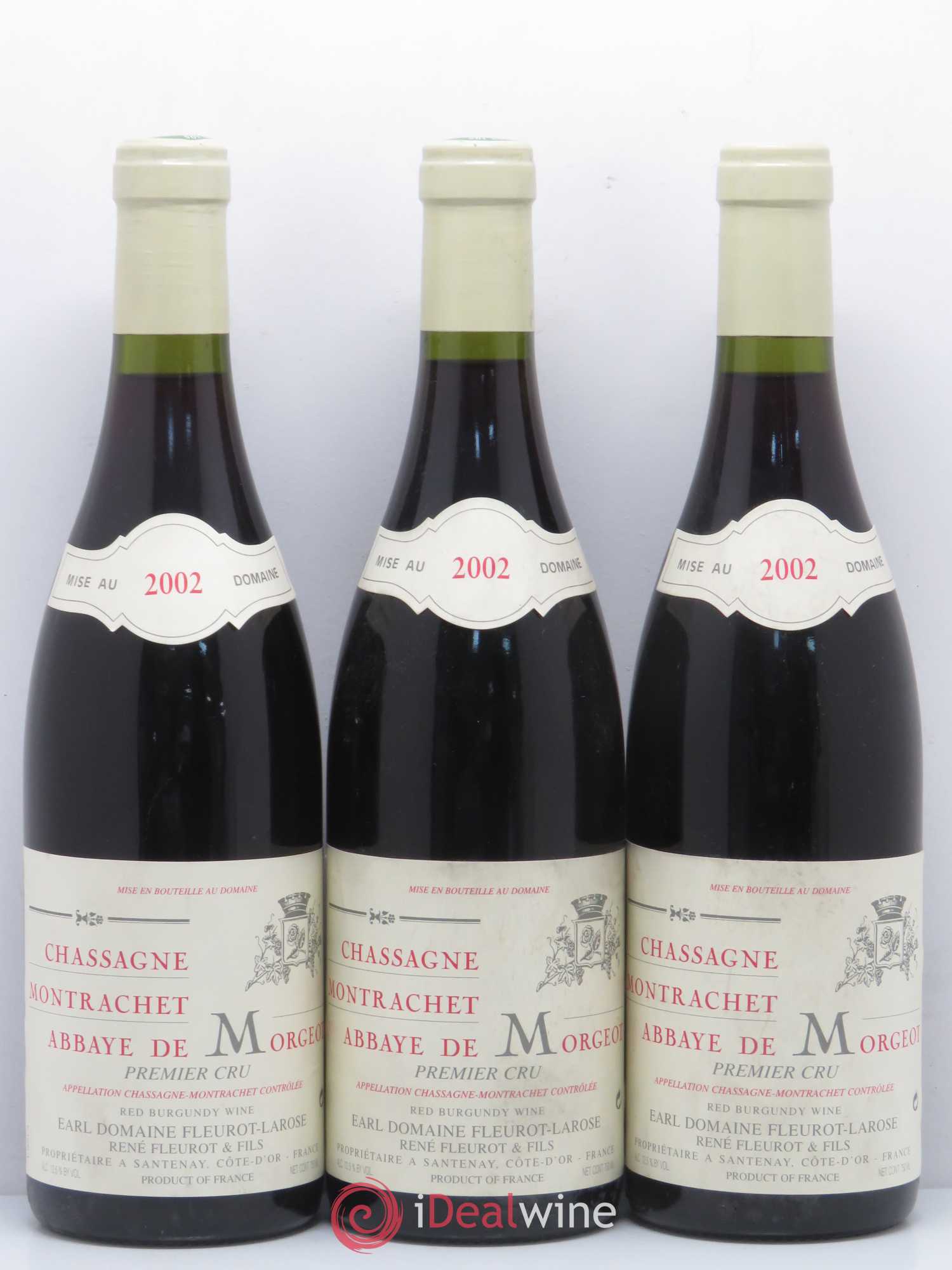 Chassagne-Montrachet 1er Cru Abbaye de Morgeot Fleurot Larose 2002 - Lotto di 6 bottiglie - 2