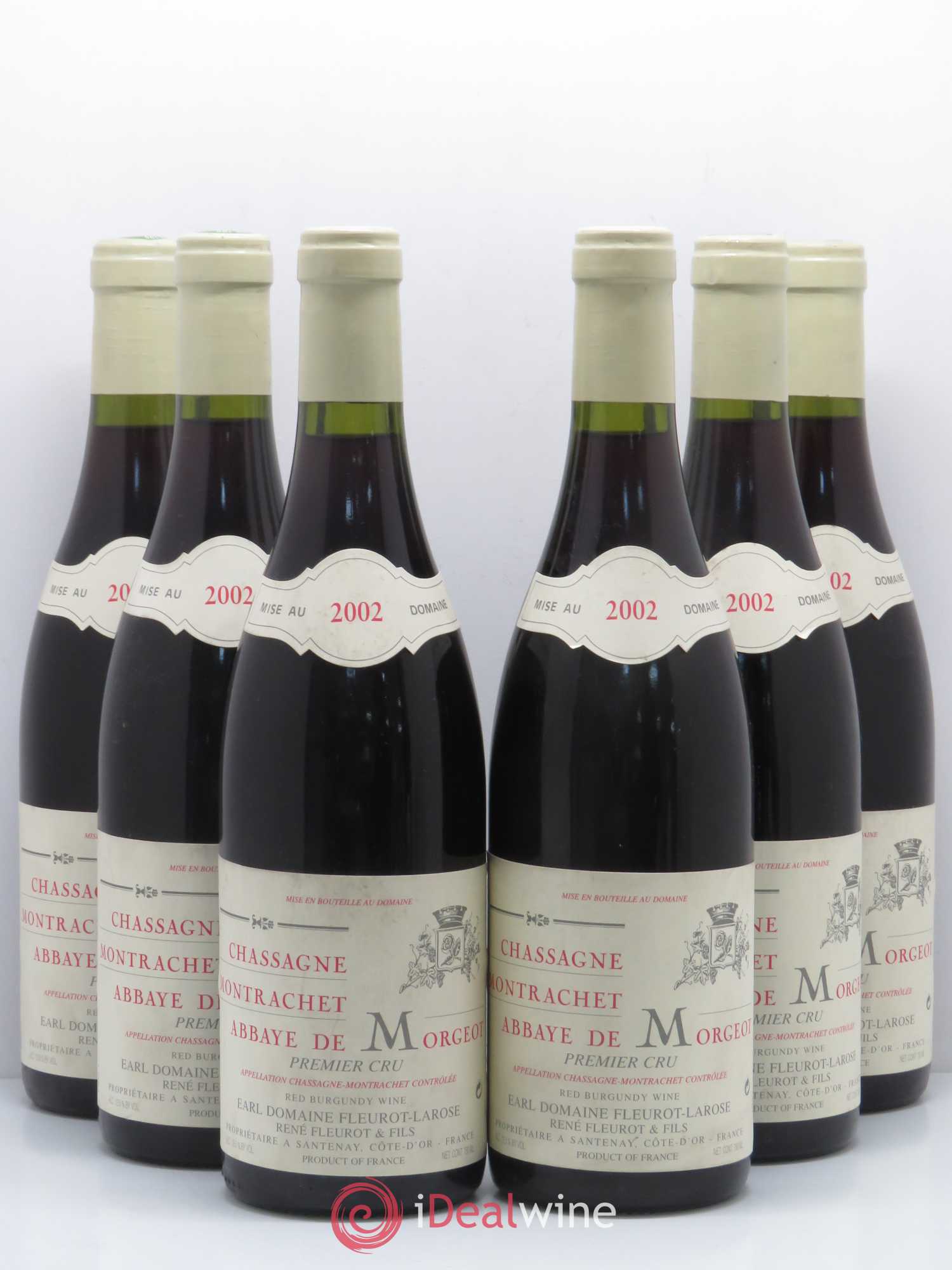 Chassagne-Montrachet 1er Cru Abbaye de Morgeot Fleurot Larose 2002 - Lotto di 6 bottiglie - 0