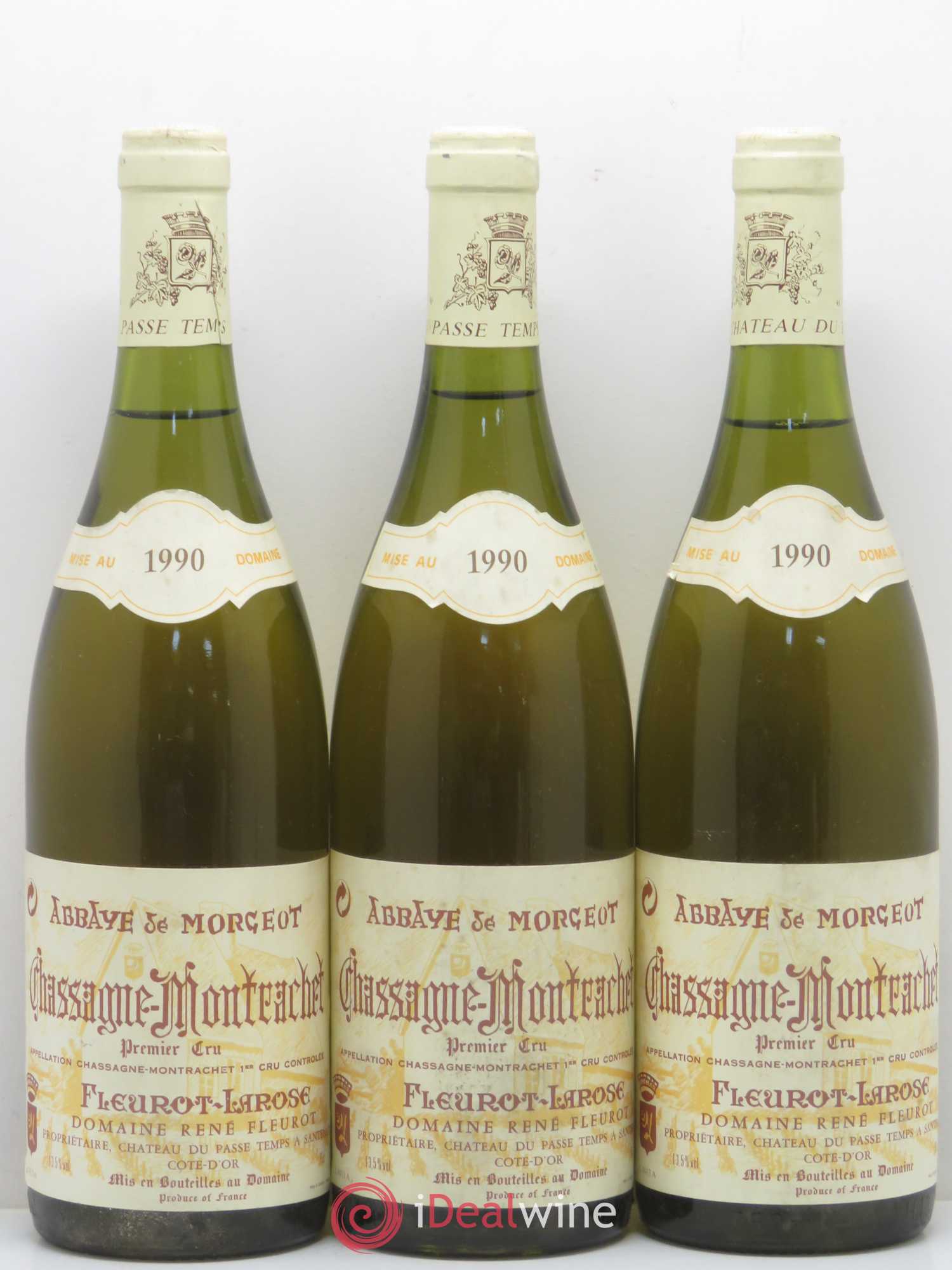 Chassagne-Montrachet 1er Cru Abbaye de Morgeot Fleurot Larose 1990 - Lot de 6 bouteilles - 2