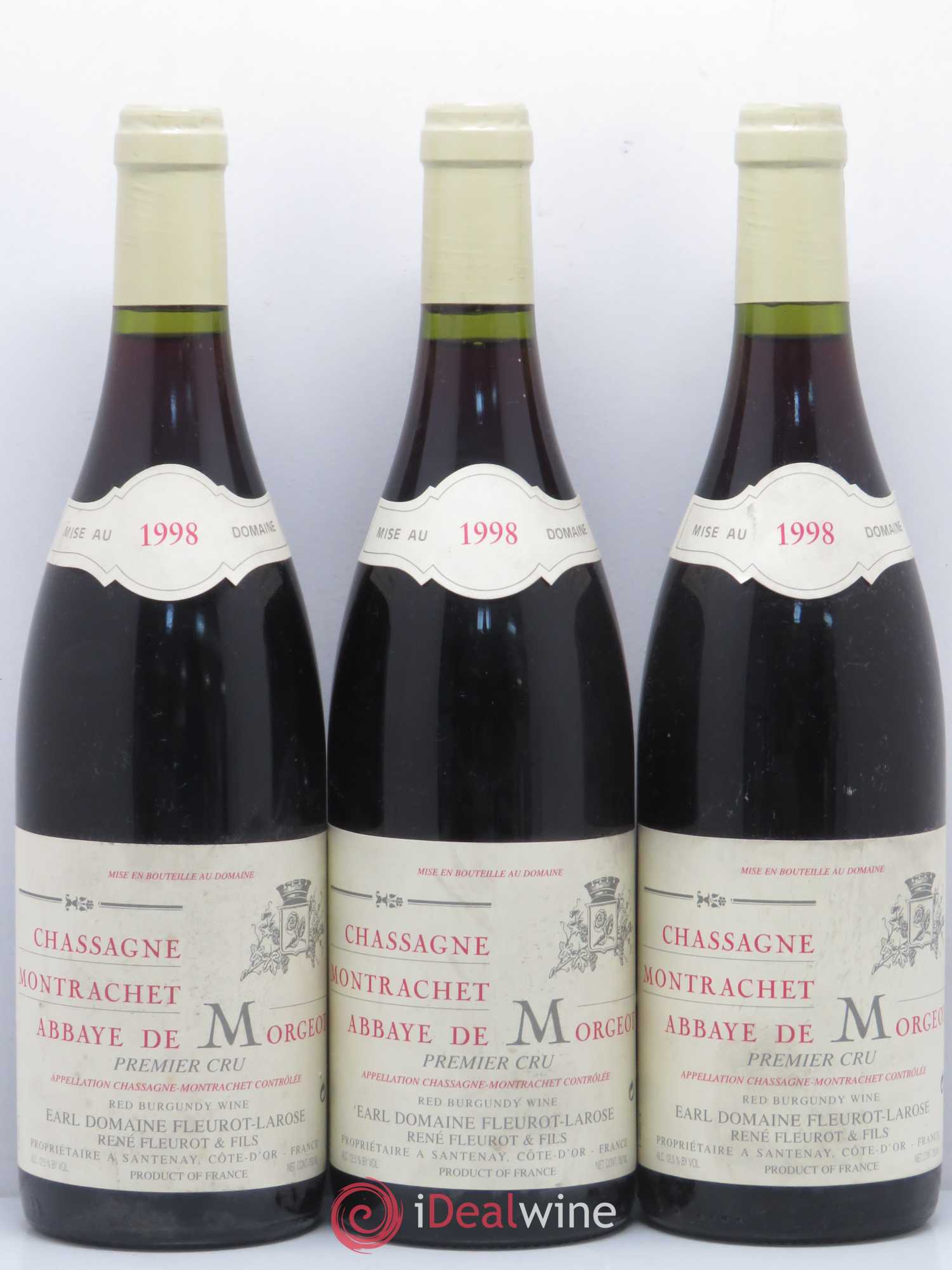 Chassagne-Montrachet 1er Cru Abbaye de Morgeot Fleurot Larose 1998 - Lotto di 6 bottiglie - 1