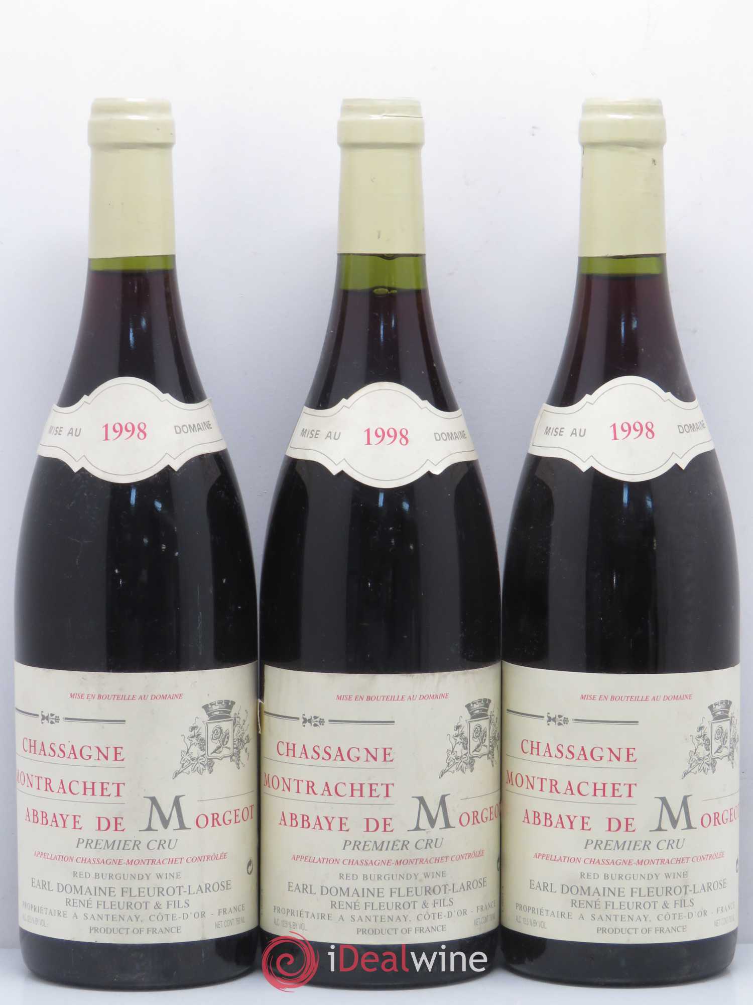 Chassagne-Montrachet 1er Cru Abbaye de Morgeot Fleurot Larose 1998 - Lotto di 6 bottiglie - 2