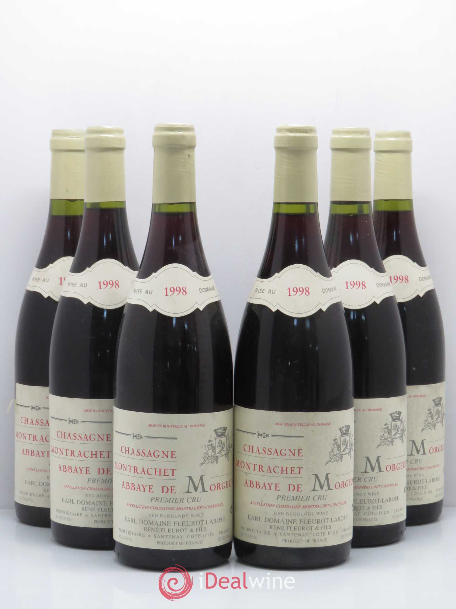Chassagne-Montrachet 1er Cru Abbaye de Morgeot Fleurot Larose 1998 - Lotto di 6 bottiglie - 0