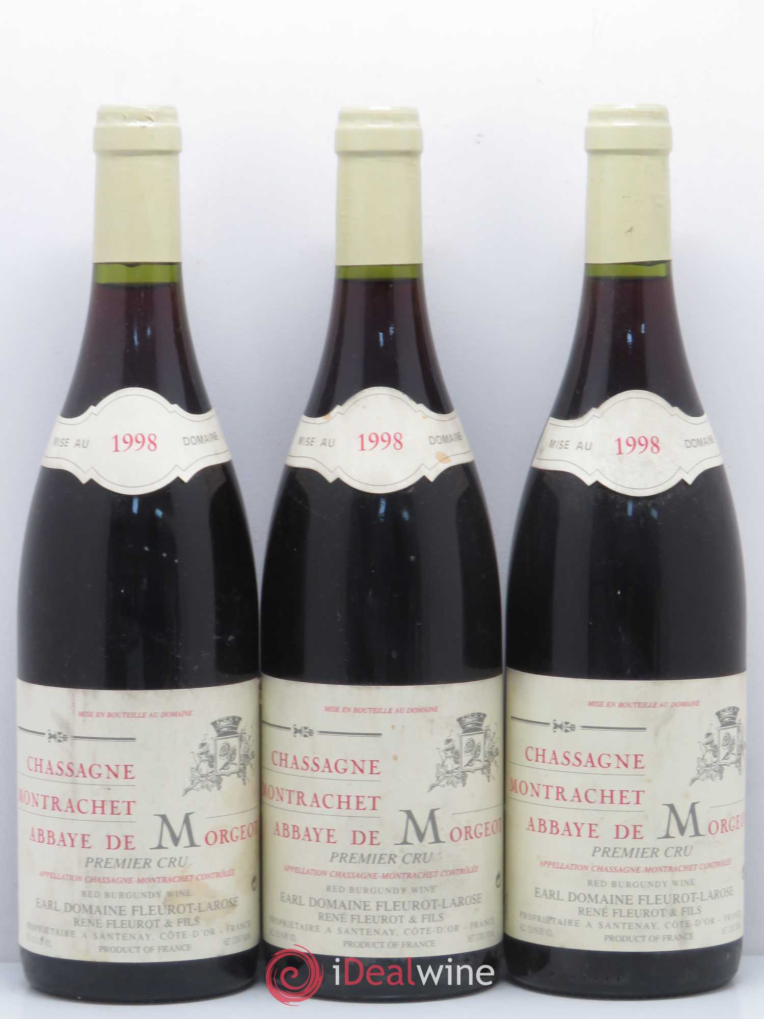 Chassagne-Montrachet 1er Cru Abbaye de Morgeot Fleurot Larose 1998 - Lotto di 6 bottiglie - 2