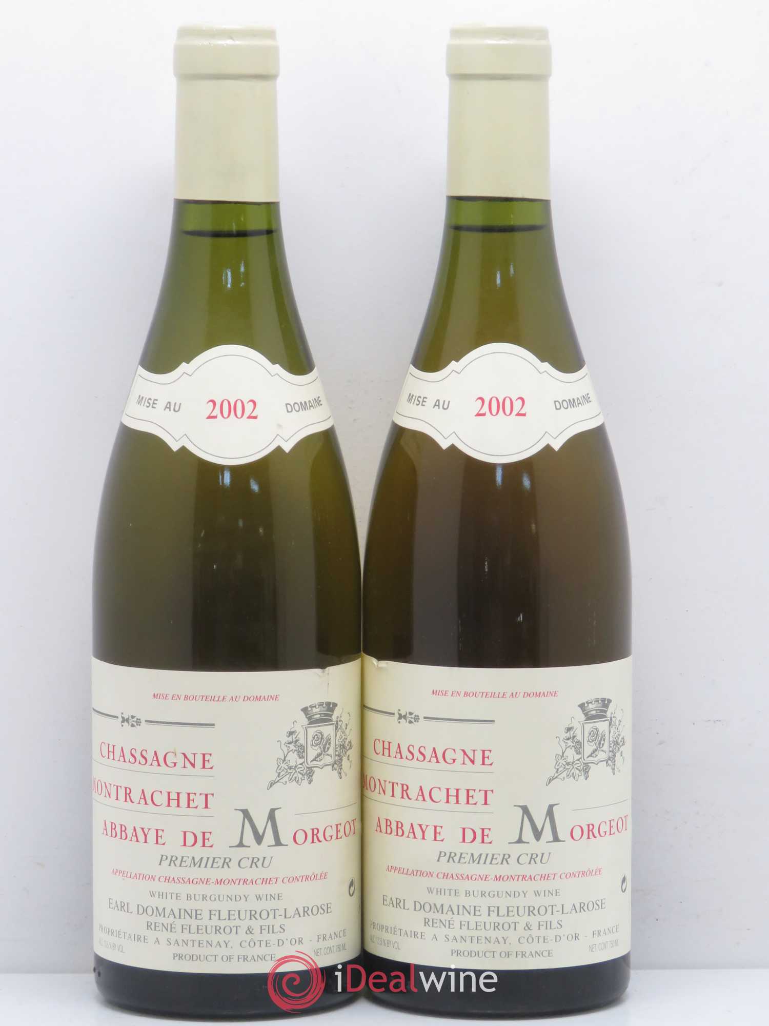 Chassagne-Montrachet 1er Cru Abbaye de Morgeot Fleurot Larose 2002 - Lotto di 2 bottiglie - 0