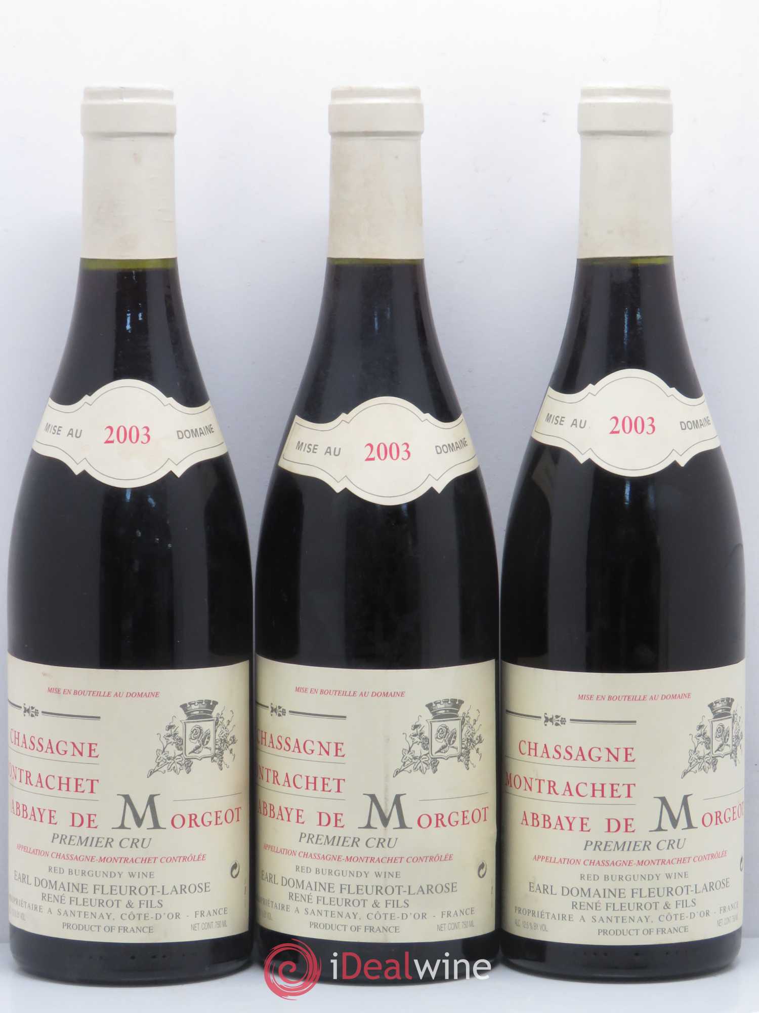 Chassagne-Montrachet 1er Cru Abbaye de Morgeot Fleurot Larose 2003 - Lotto di 6 bottiglie - 2