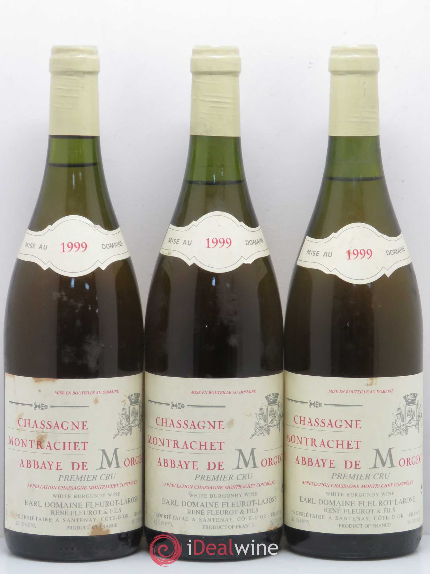 Chassagne-Montrachet 1er Cru Abbaye de Morgeot Fleurot Larose 1999 - Lotto di 6 bottiglie - 2