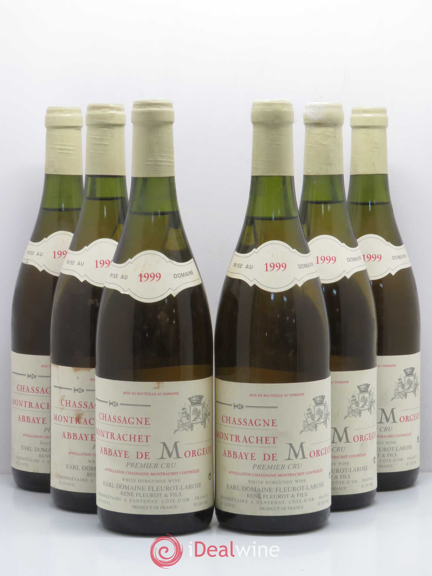 Chassagne-Montrachet 1er Cru Abbaye de Morgeot Fleurot Larose 1999 - Lotto di 6 bottiglie - 0