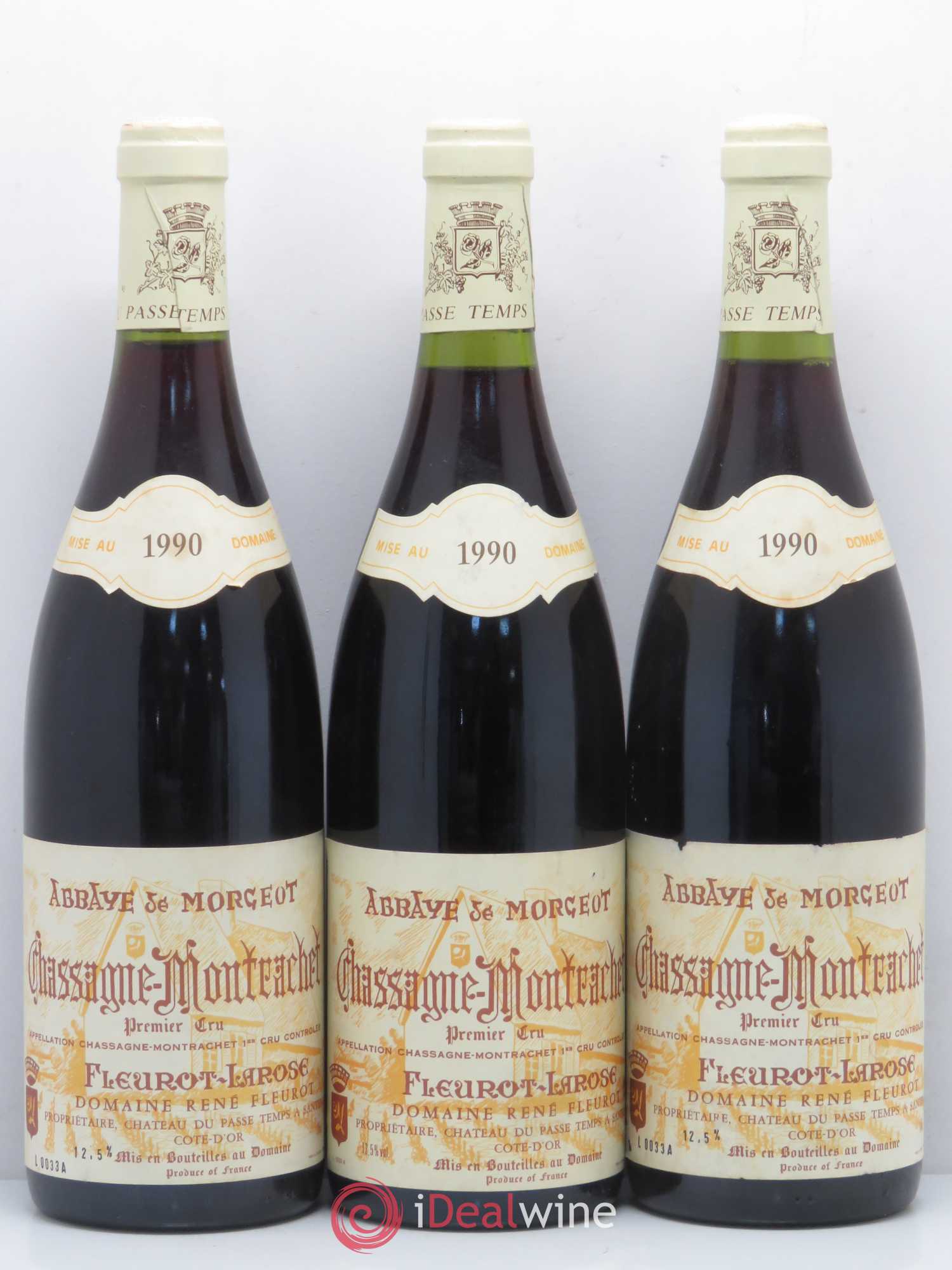 Chassagne-Montrachet 1er Cru Abbaye de Morgeot Fleurot Larose 1990 - Lotto di 6 bottiglie - 2