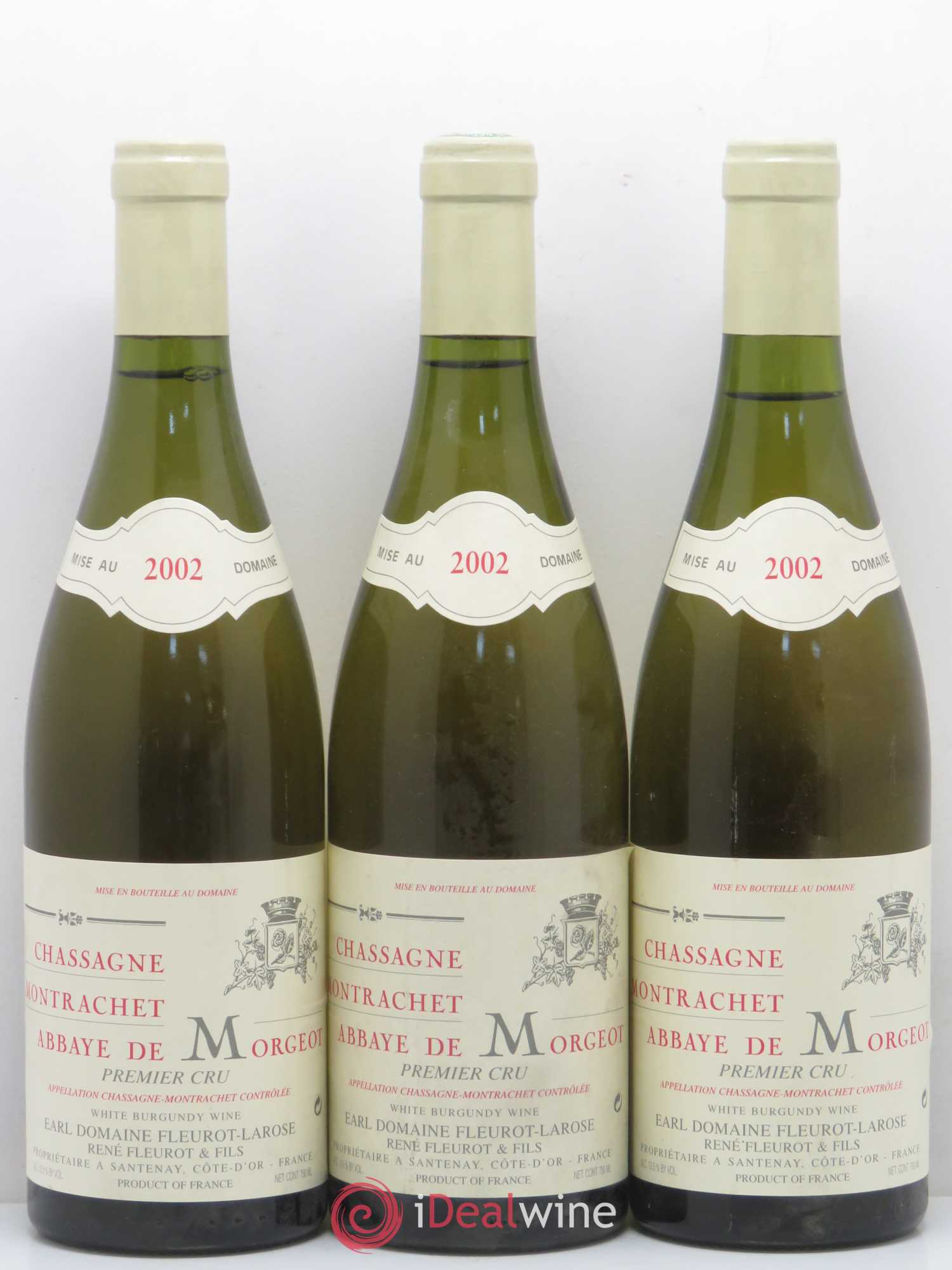 Chassagne-Montrachet 1er Cru Abbaye de Morgeot Fleurot Larose 2002 - Lotto di 6 bottiglie - 1
