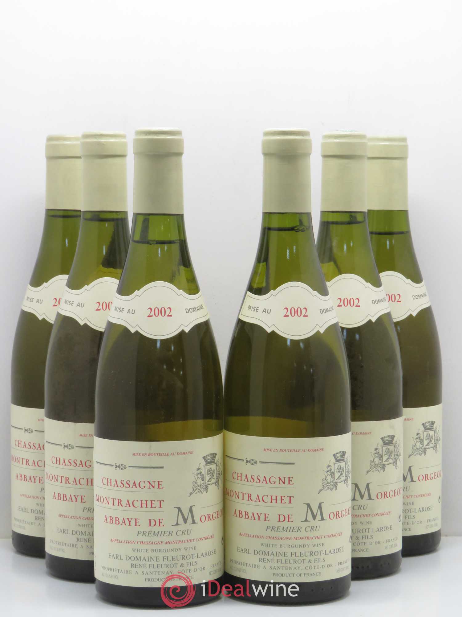 Chassagne-Montrachet 1er Cru Abbaye de Morgeot Fleurot Larose 2002 - Lotto di 6 bottiglie - 0