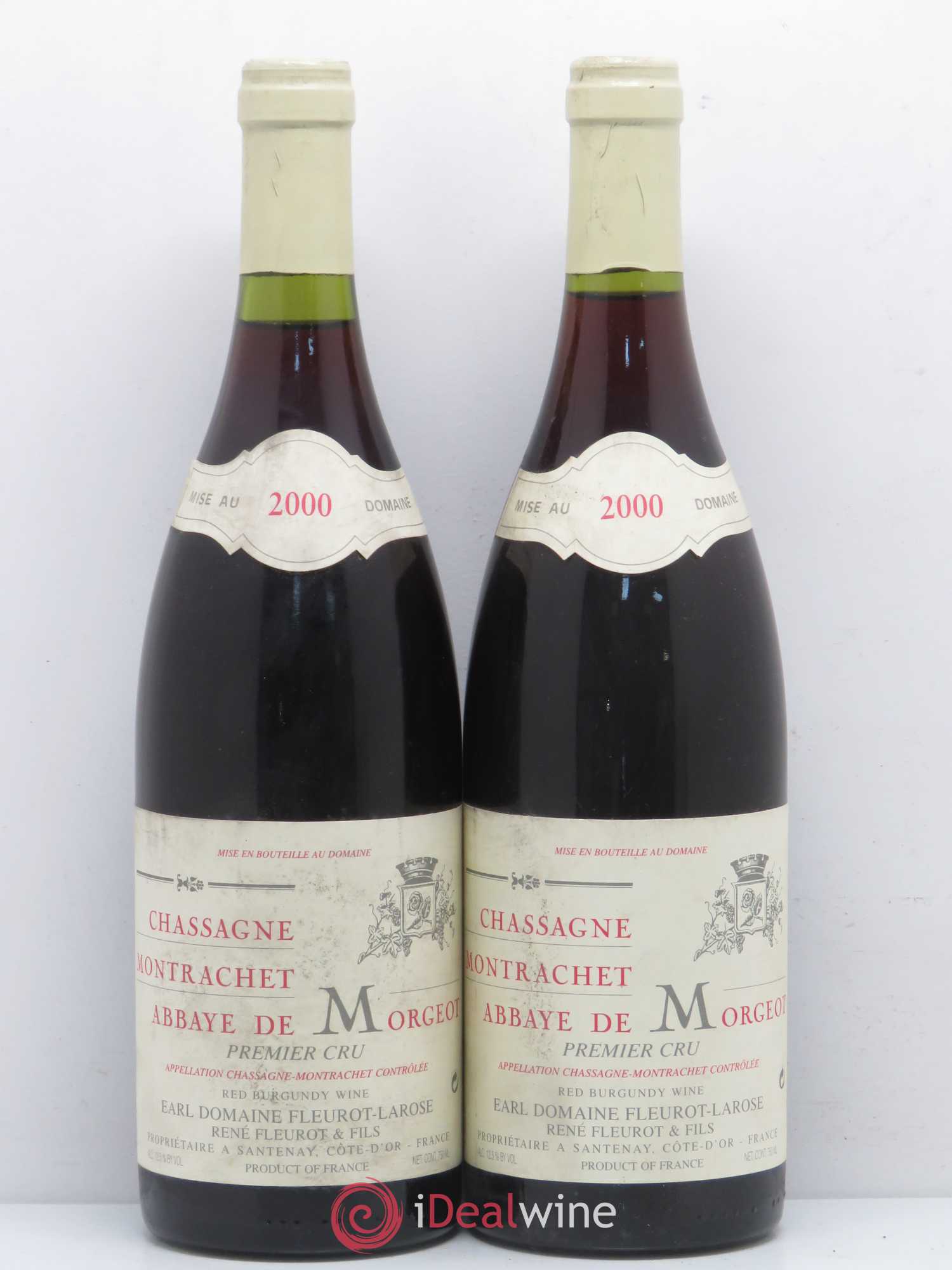 Chassagne-Montrachet 1er Cru Abbaye de Morgeot Fleurot Larose 2000 - Posten von 5 Flaschen - 2
